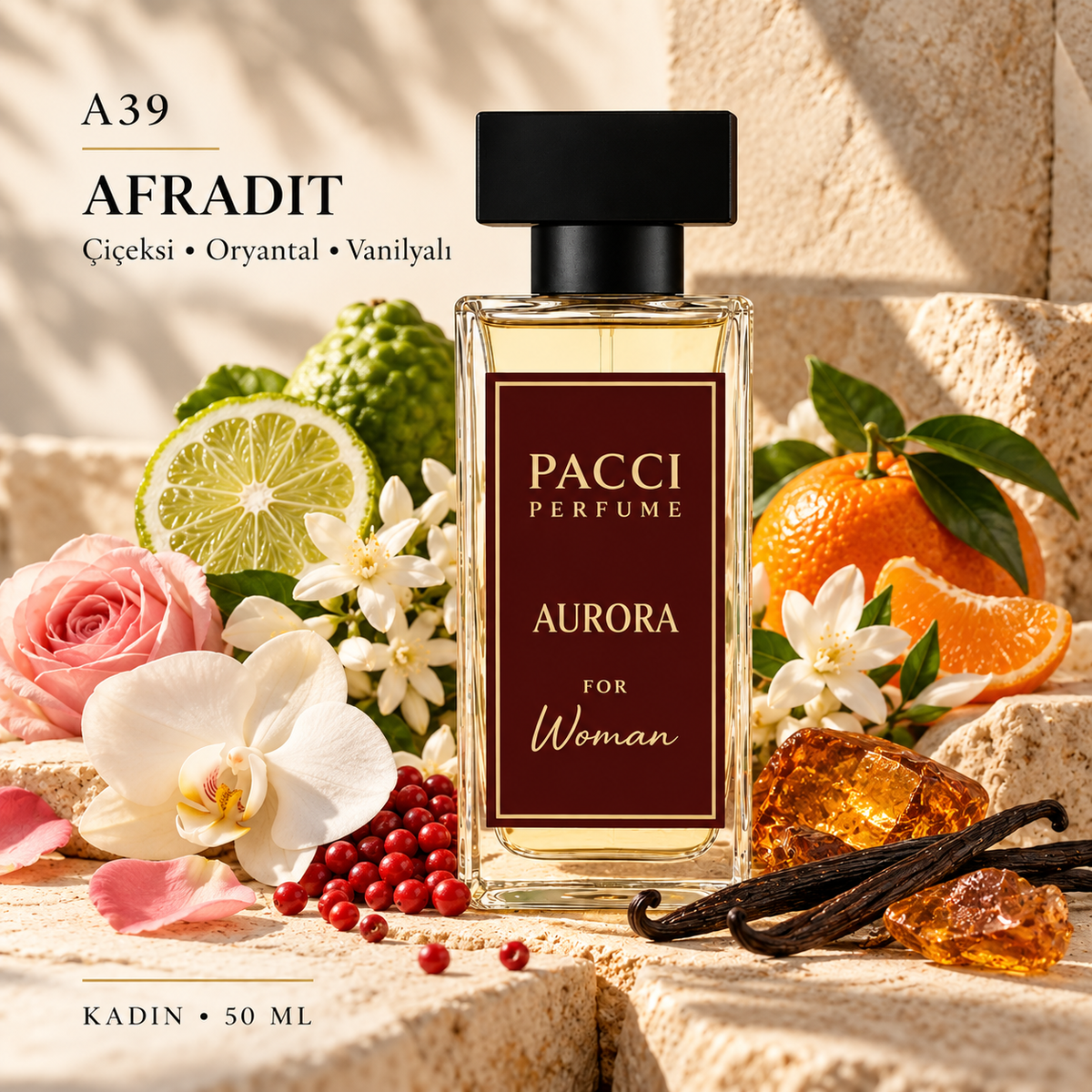 PACCI'ye özel A39 Aphrodite kadın parfümü 50 ML