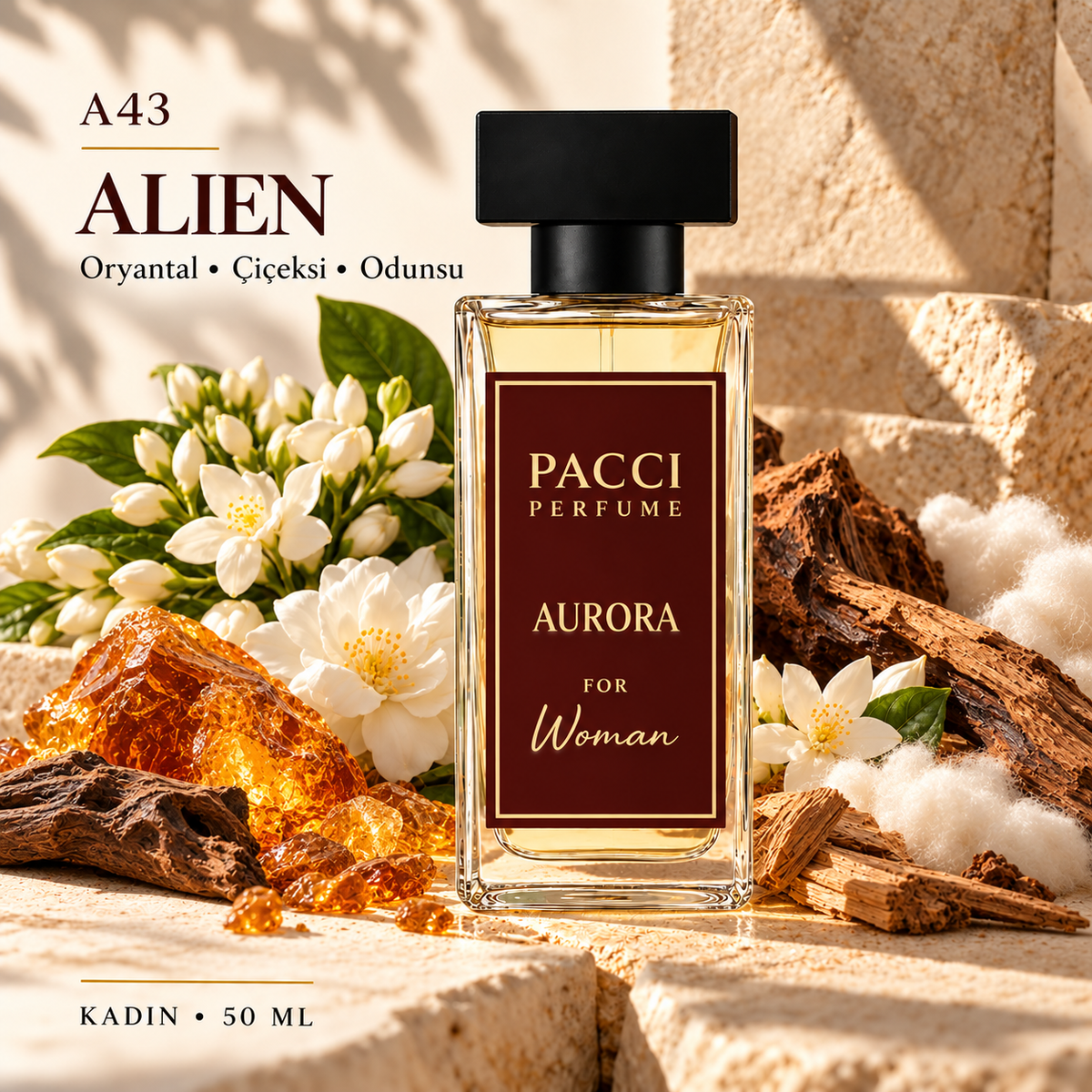 Mugler Alien esintili PACCI A43 kadın parfümü 50 ML
