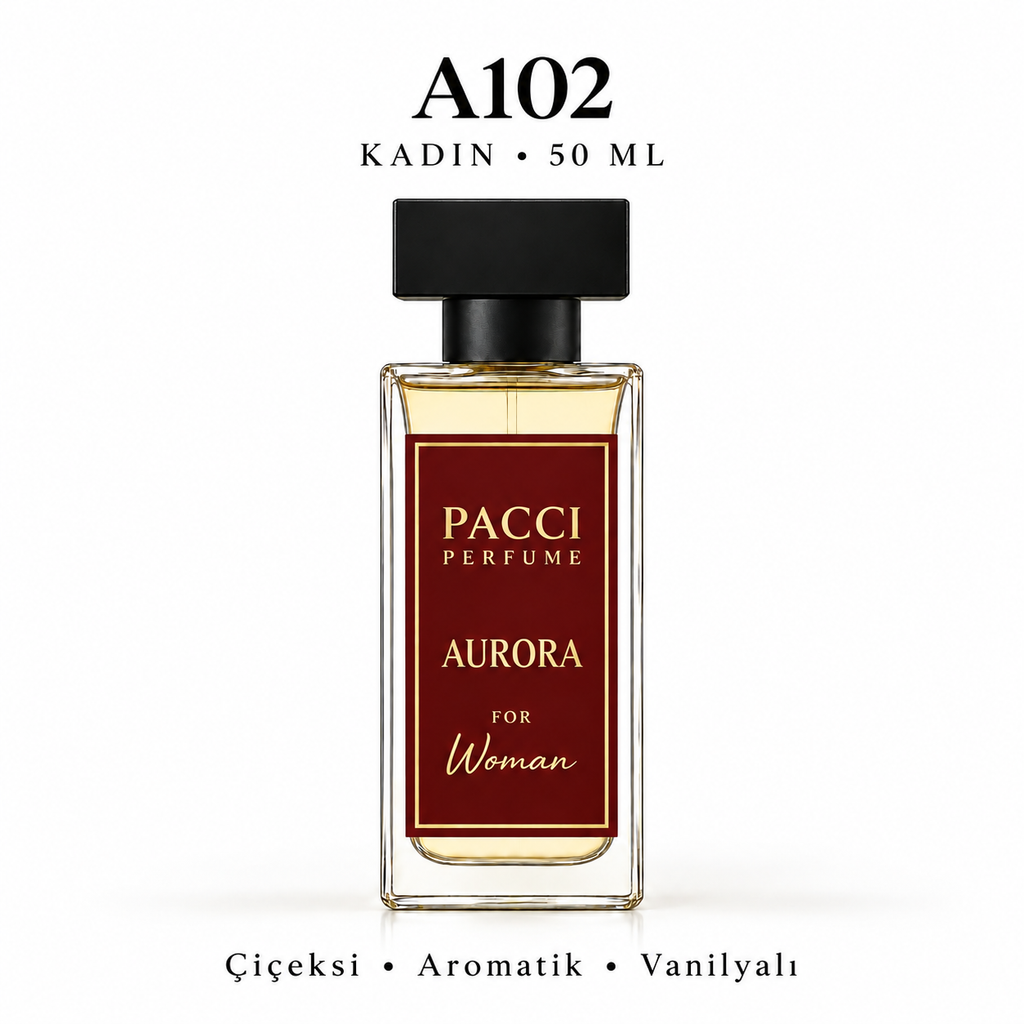 PACCI A102 Kadın Parfümü 50 ML – Çiçeksi • Aromatik • Vanilyalı