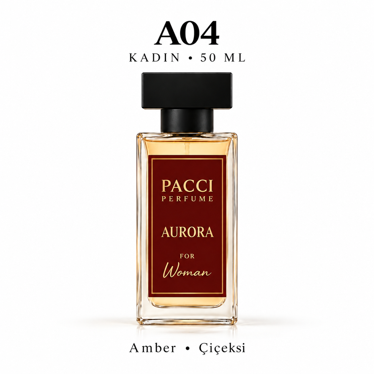 PACCI A04 Kadın Parfümü 50 ML – Amber • Çiçeksi