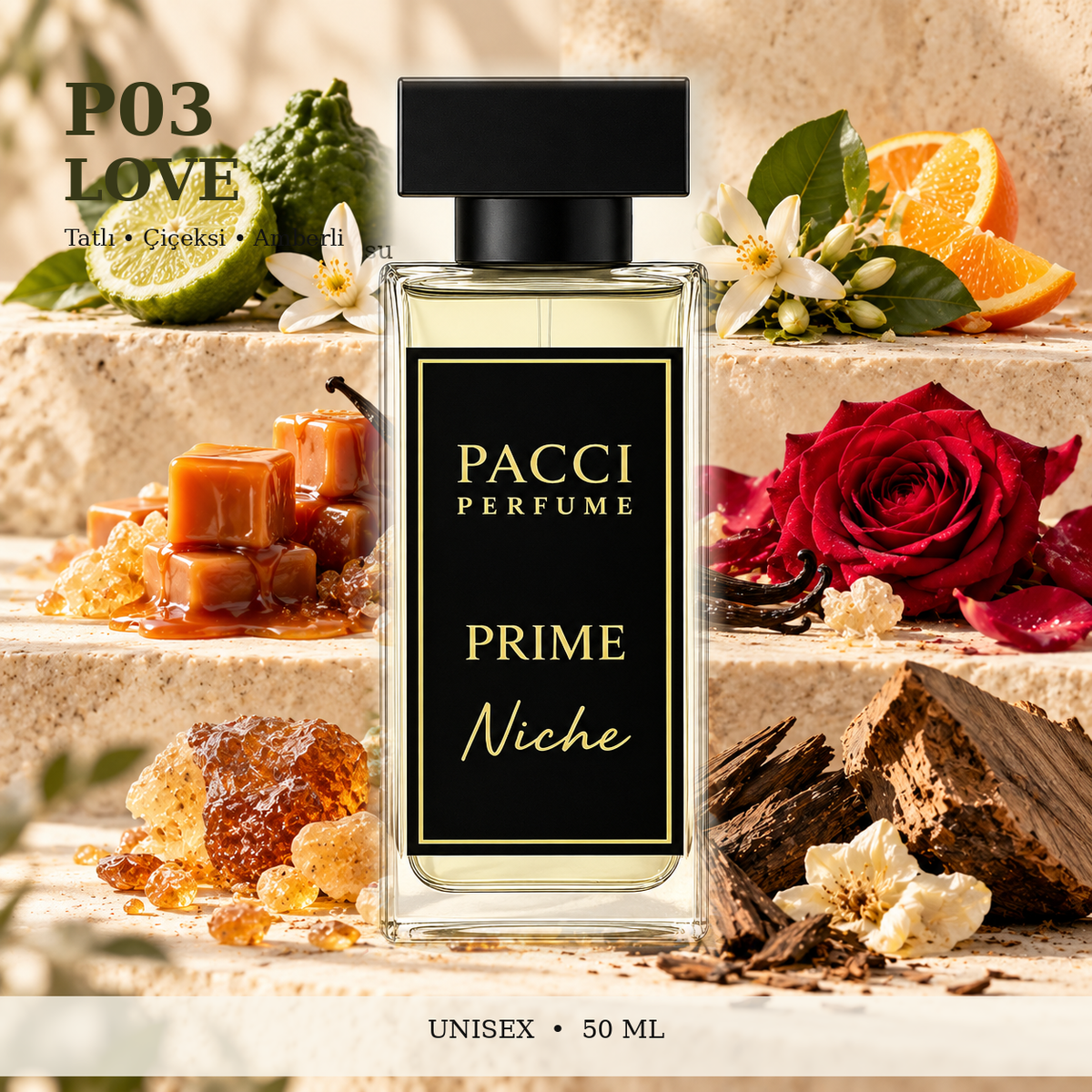 Kilian Love, Don't Be Shy esintili PACCI P03 niche unisex parfüm 50 ML