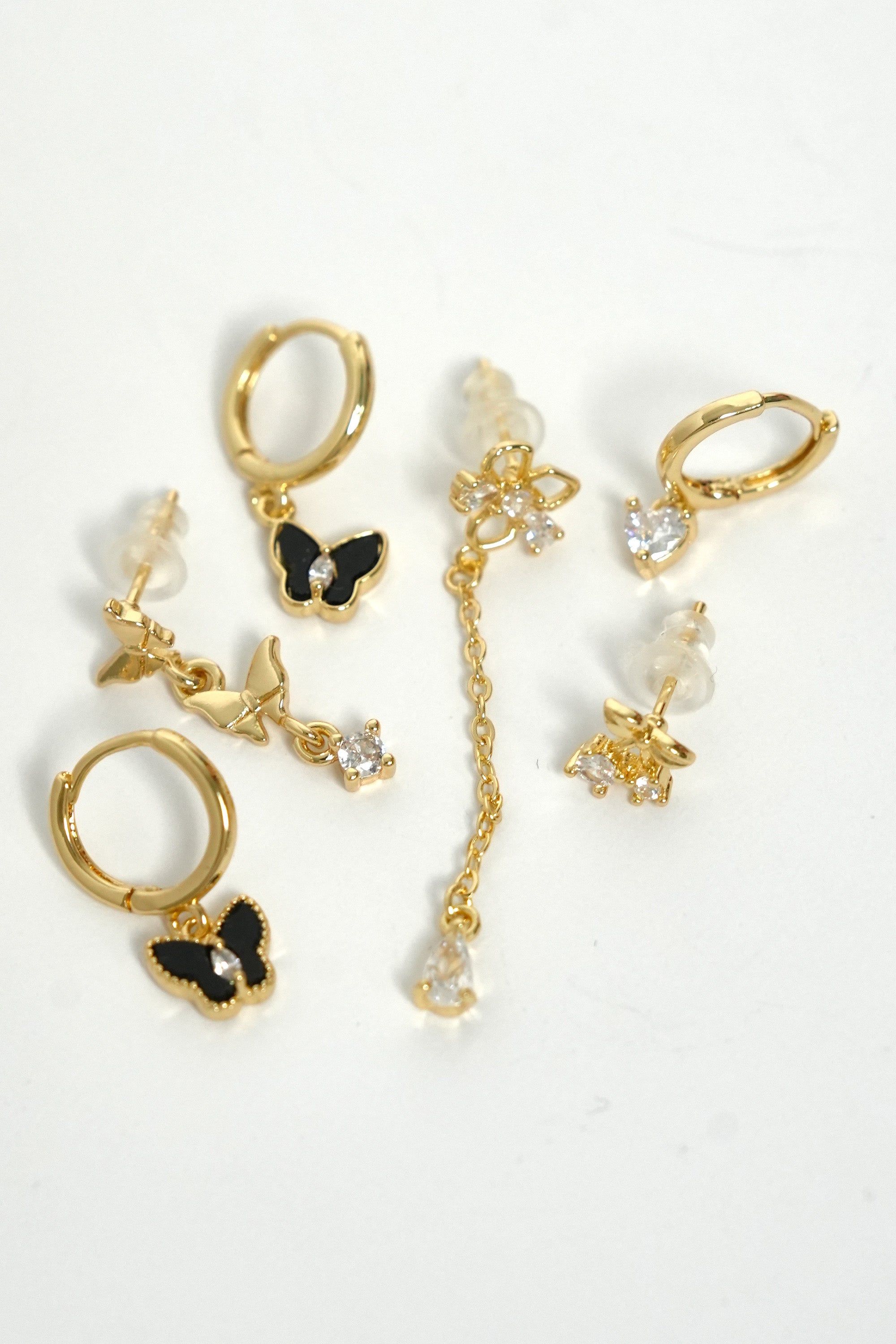 Işıltılı Kelebekler Çoklu Luxe Küpe