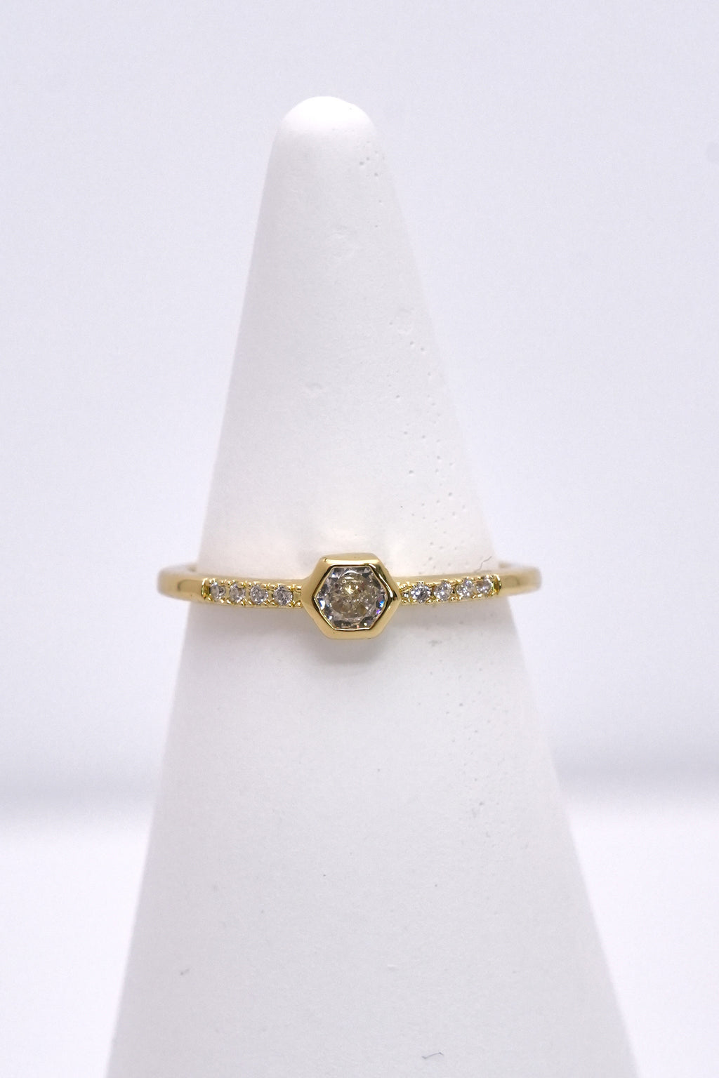 Altıgen İmza Eklem Stainless Yüzük