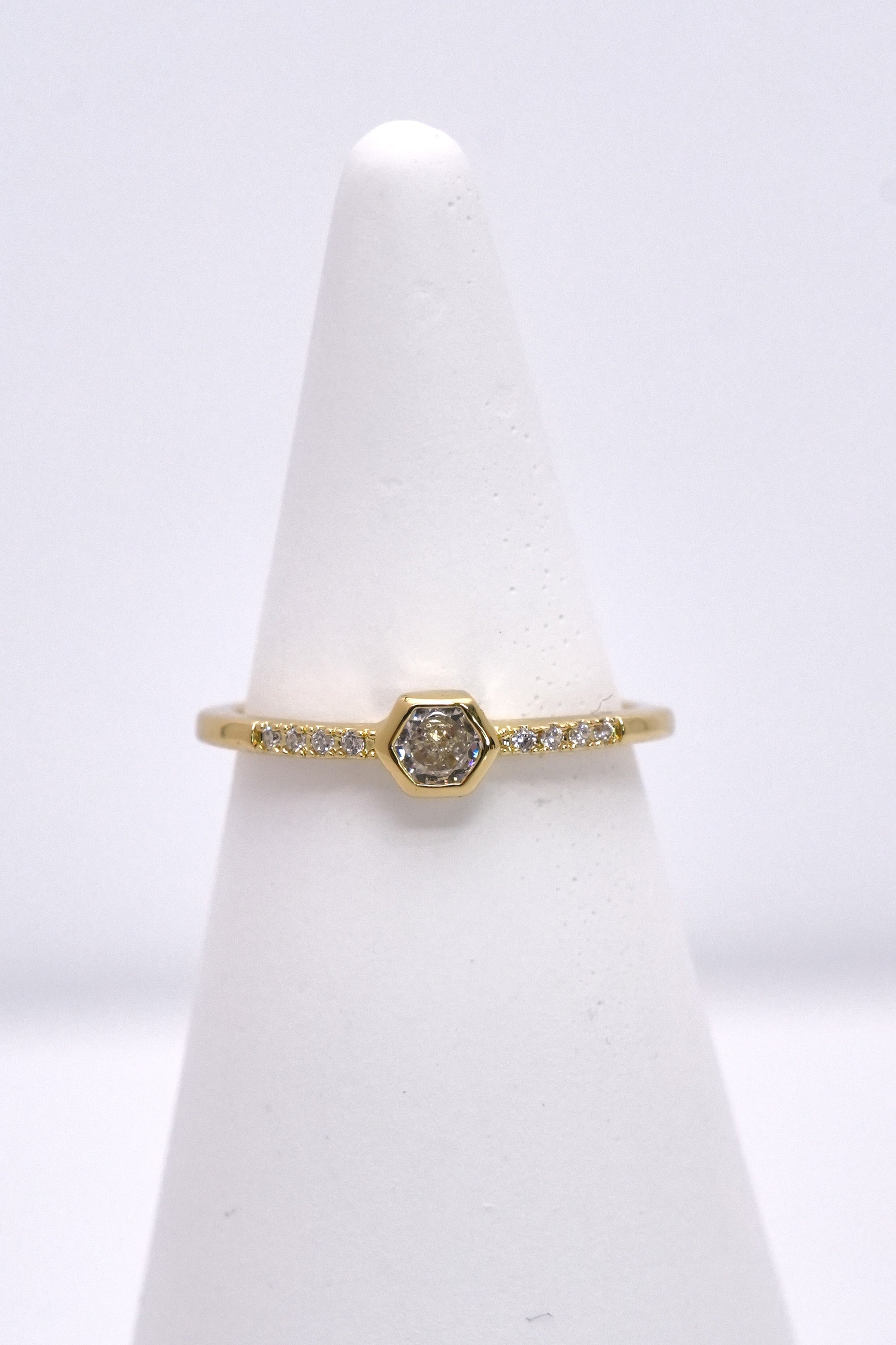 Altıgen İmza Eklem Stainless Yüzük