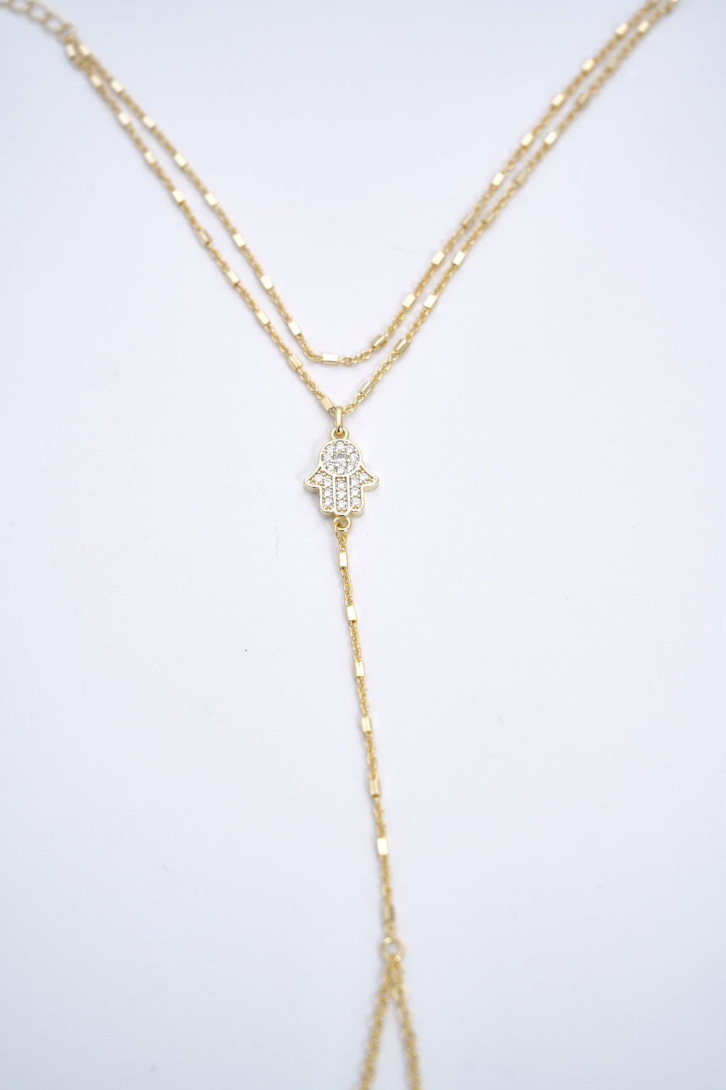 Hamsa Işıltısı 14K Altın Kaplama Şahmeran