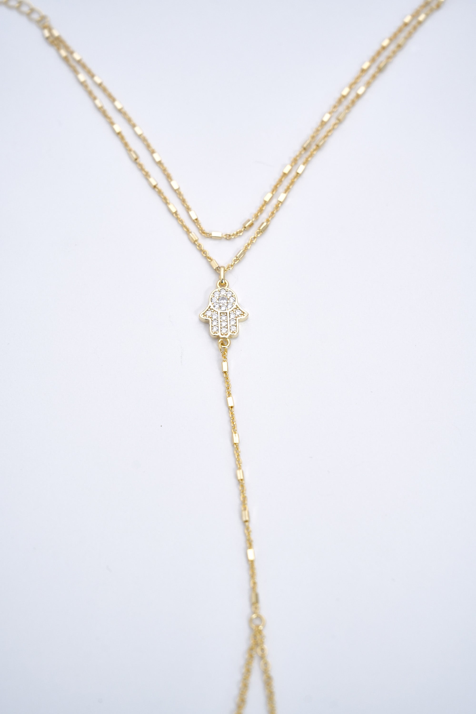 Hamsa Işıltısı 14K Altın Kaplama Şahmeran