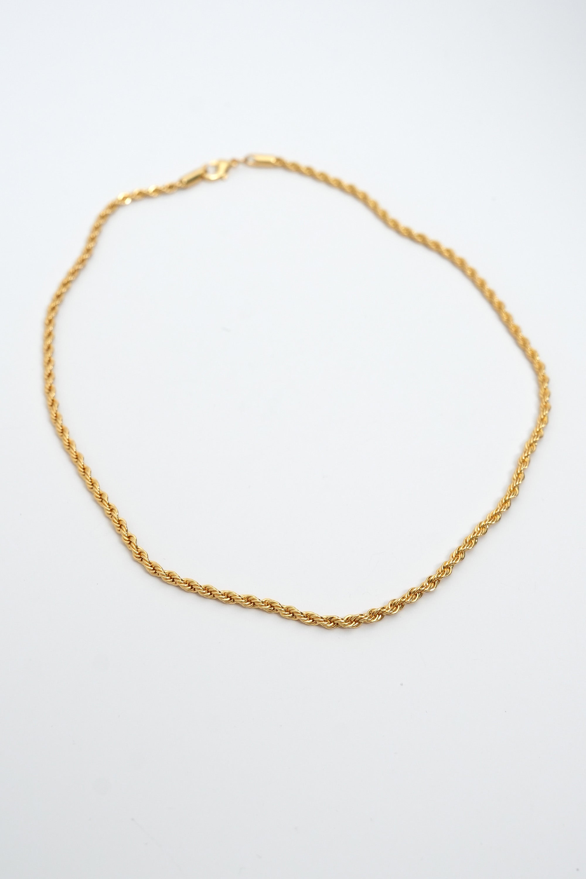 Klasik 40 cm Burgu 22K Altın Kaplama Kolye