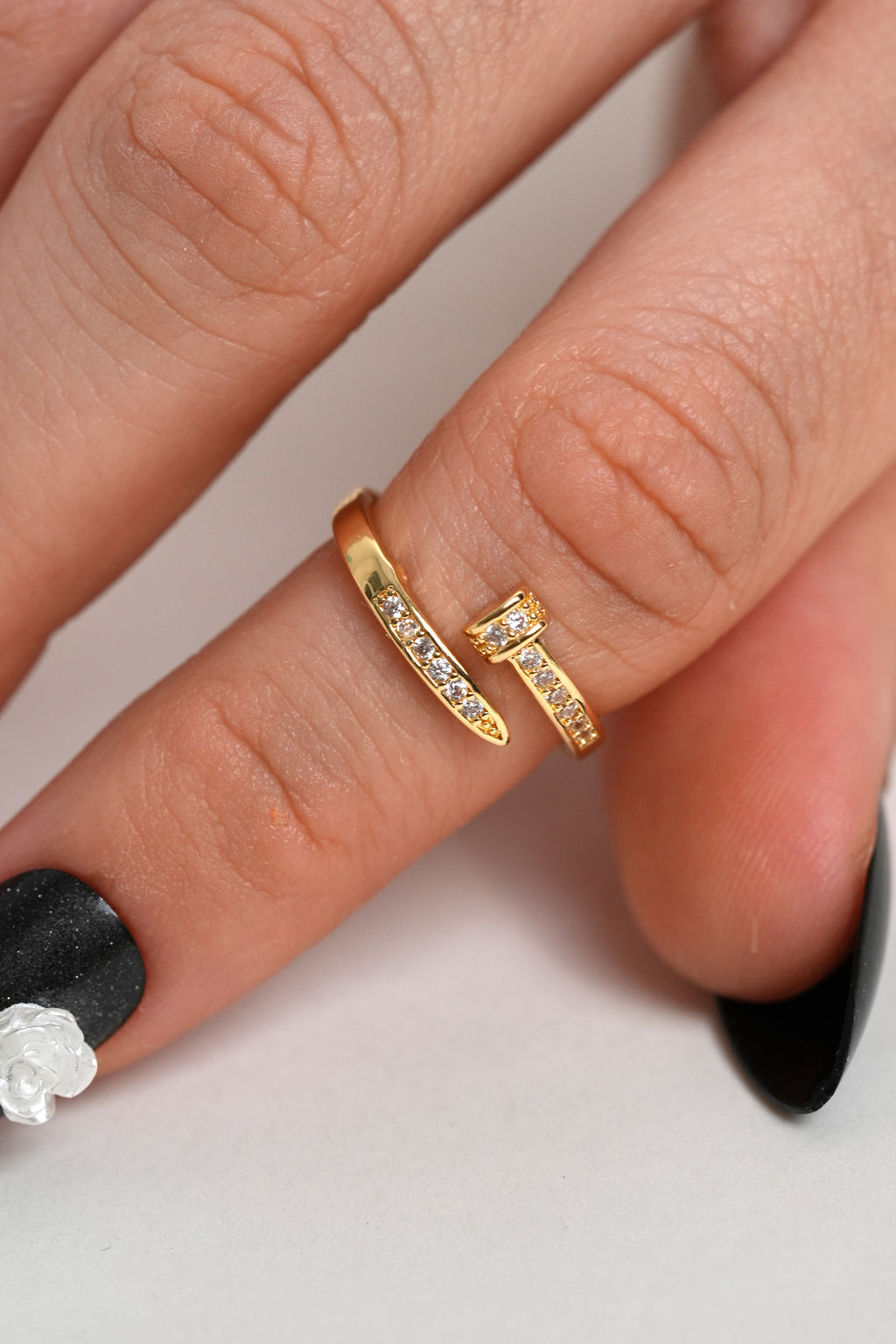 Işık Çivisi 14K Altın Kaplama Vintage Yüzük