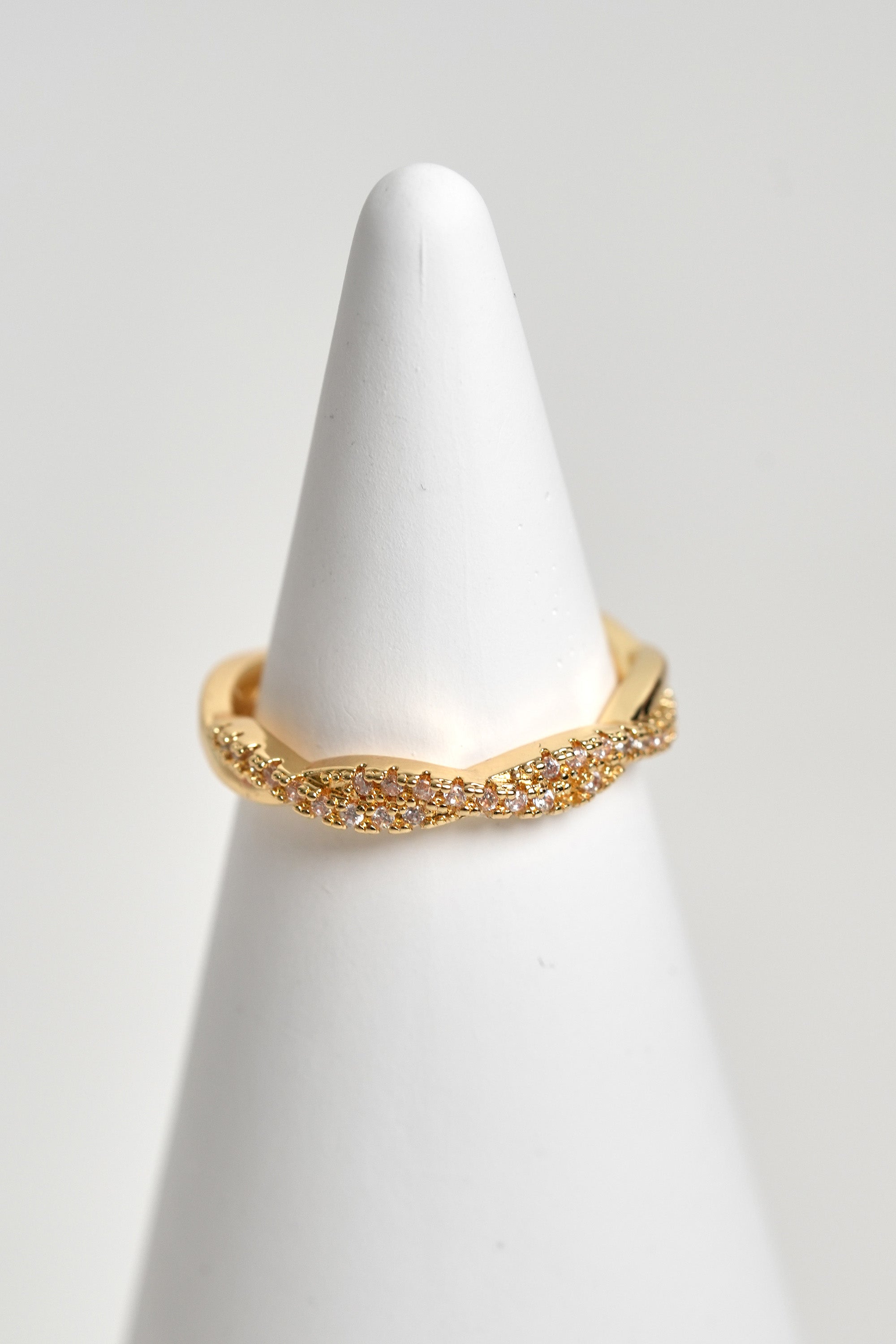 Sarmal Döngü 14K Altın Kaplama Vintage Yüzük