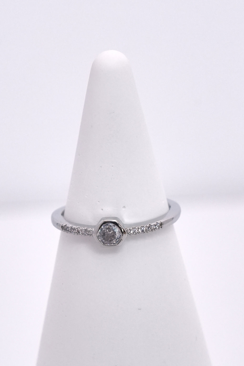 Altıgen İmza Eklem Stainless Yüzük