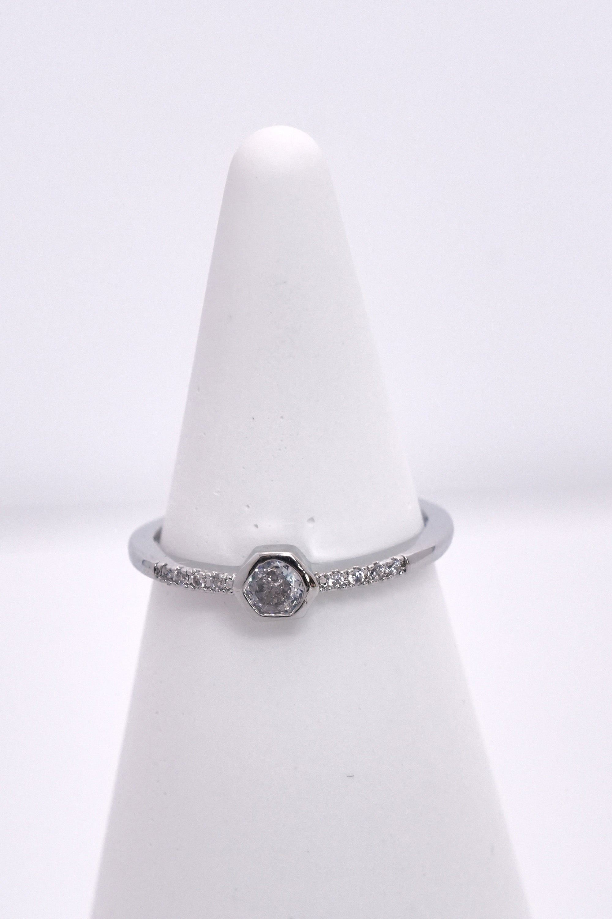 Altıgen İmza Eklem Stainless Yüzük