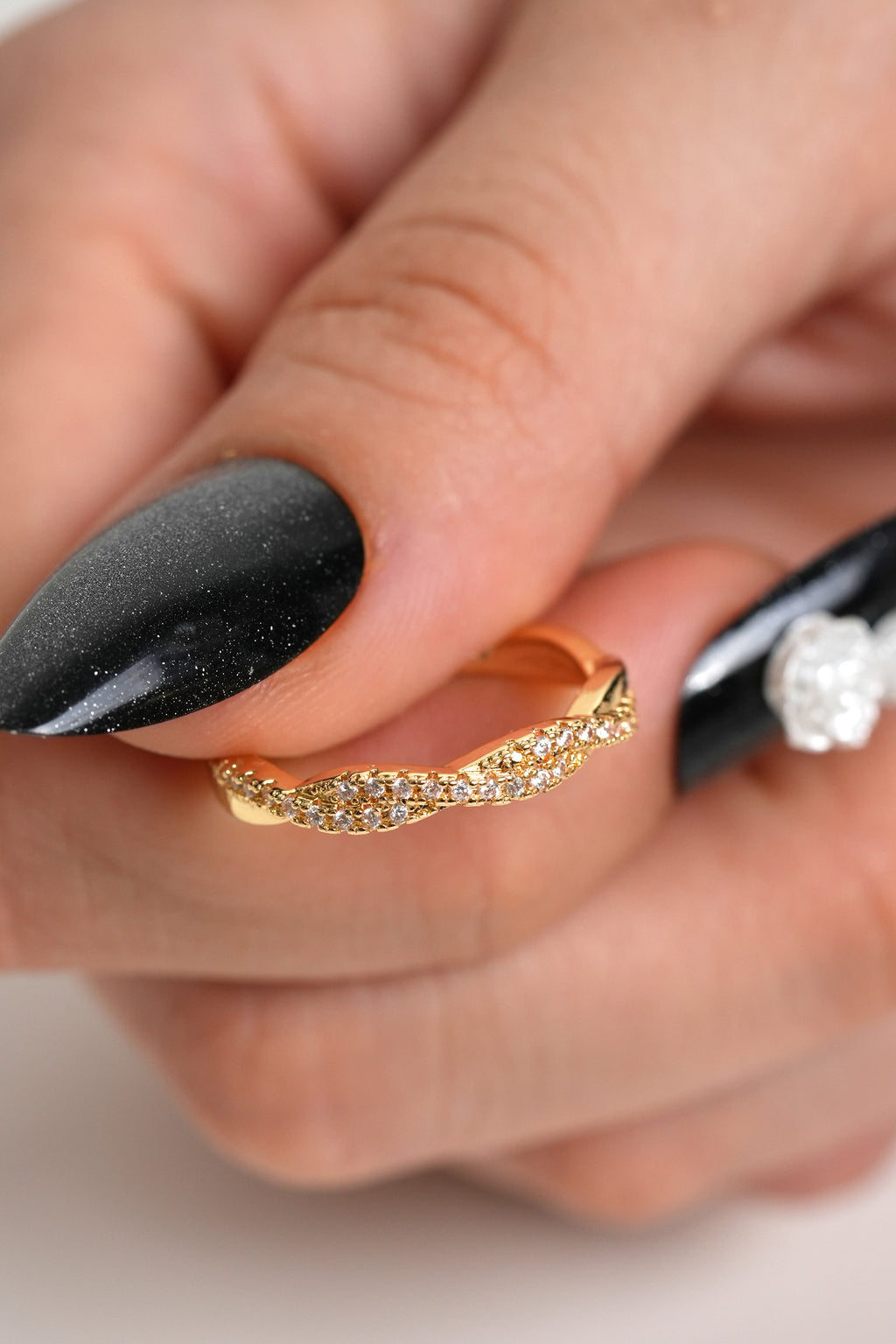 Sarmal Döngü 14K Altın Kaplama Vintage Yüzük