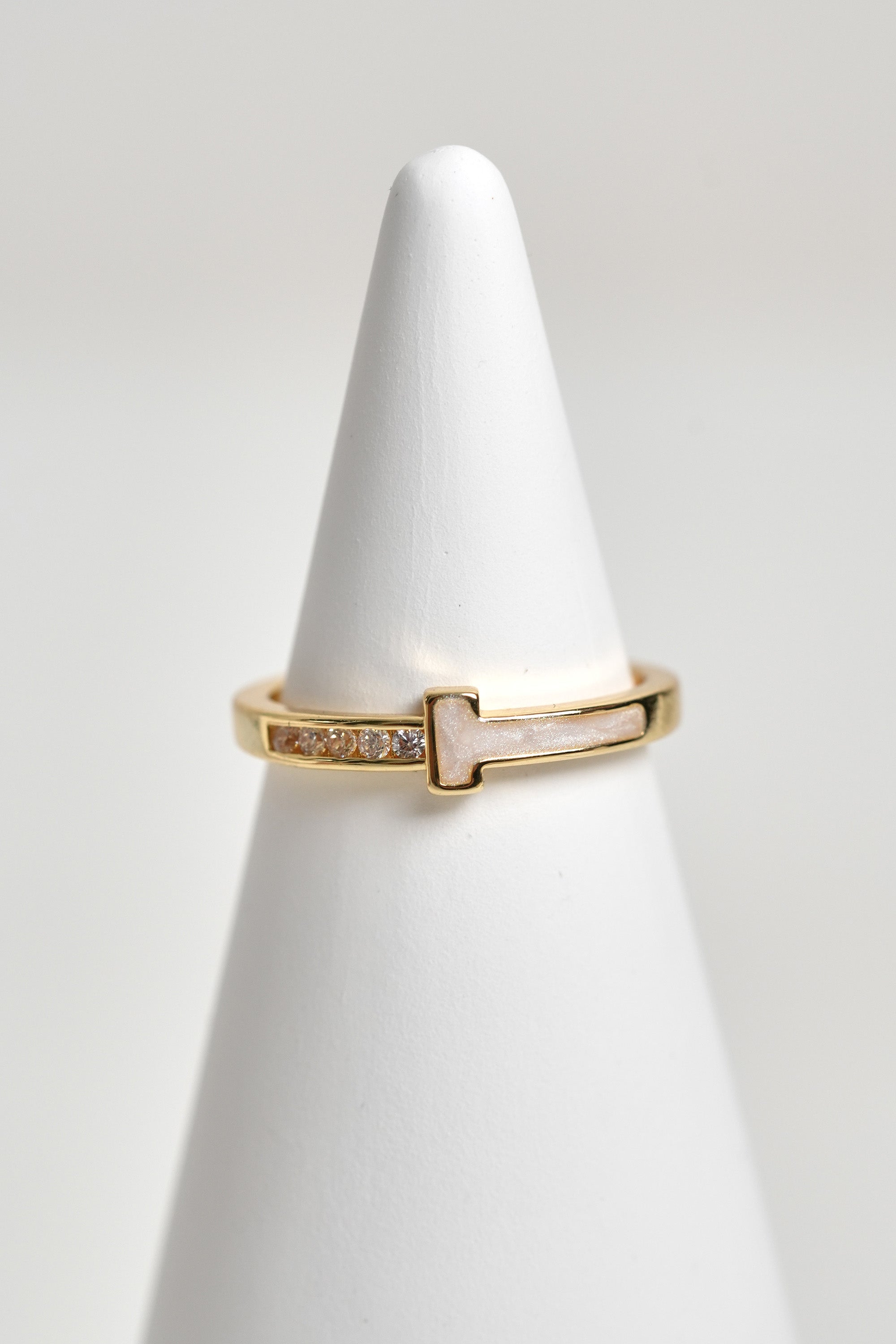 Sedef İmzası 14K Altın Kaplama Vintage Yüzük