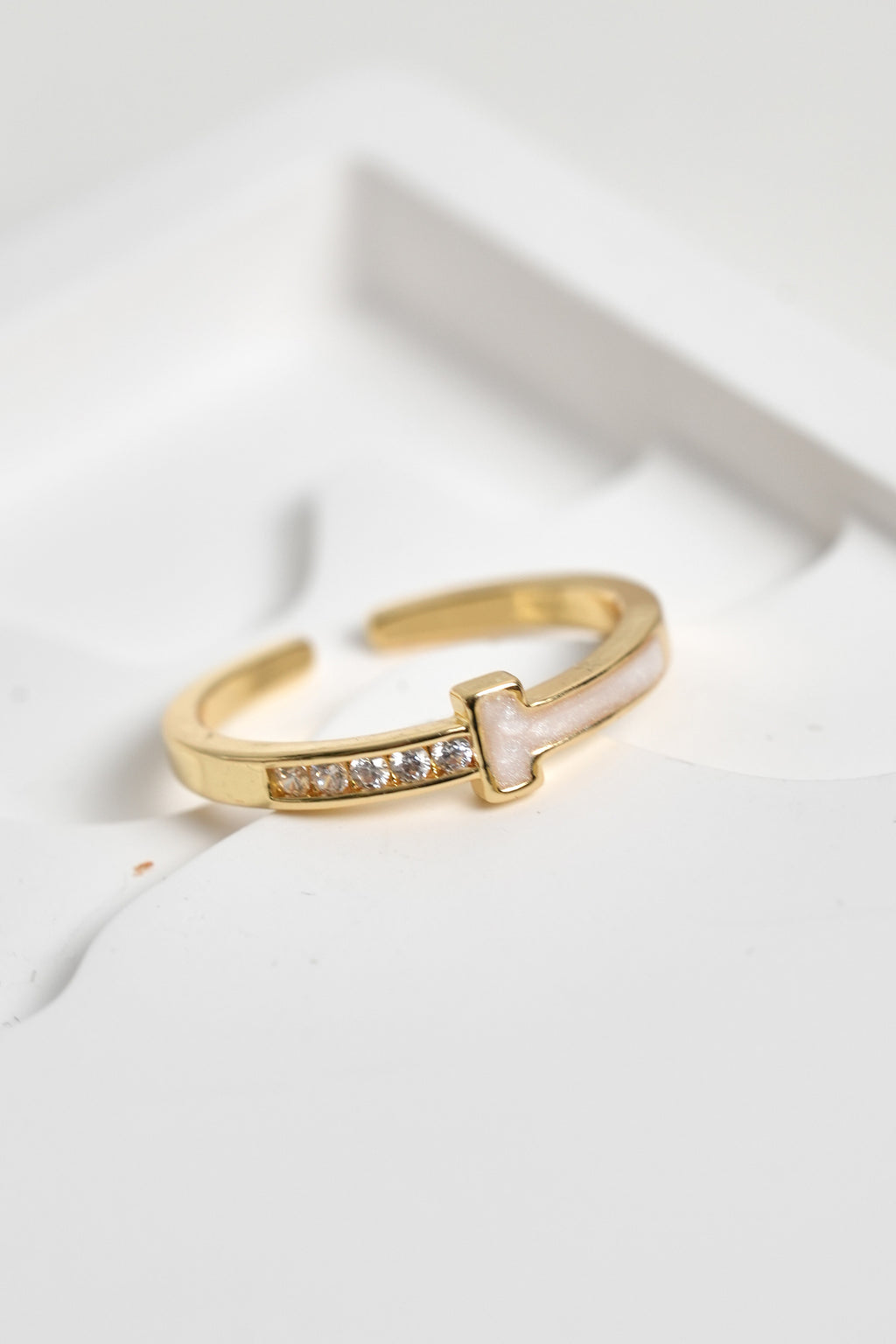 Sedef İmzası 14K Altın Kaplama Vintage Yüzük