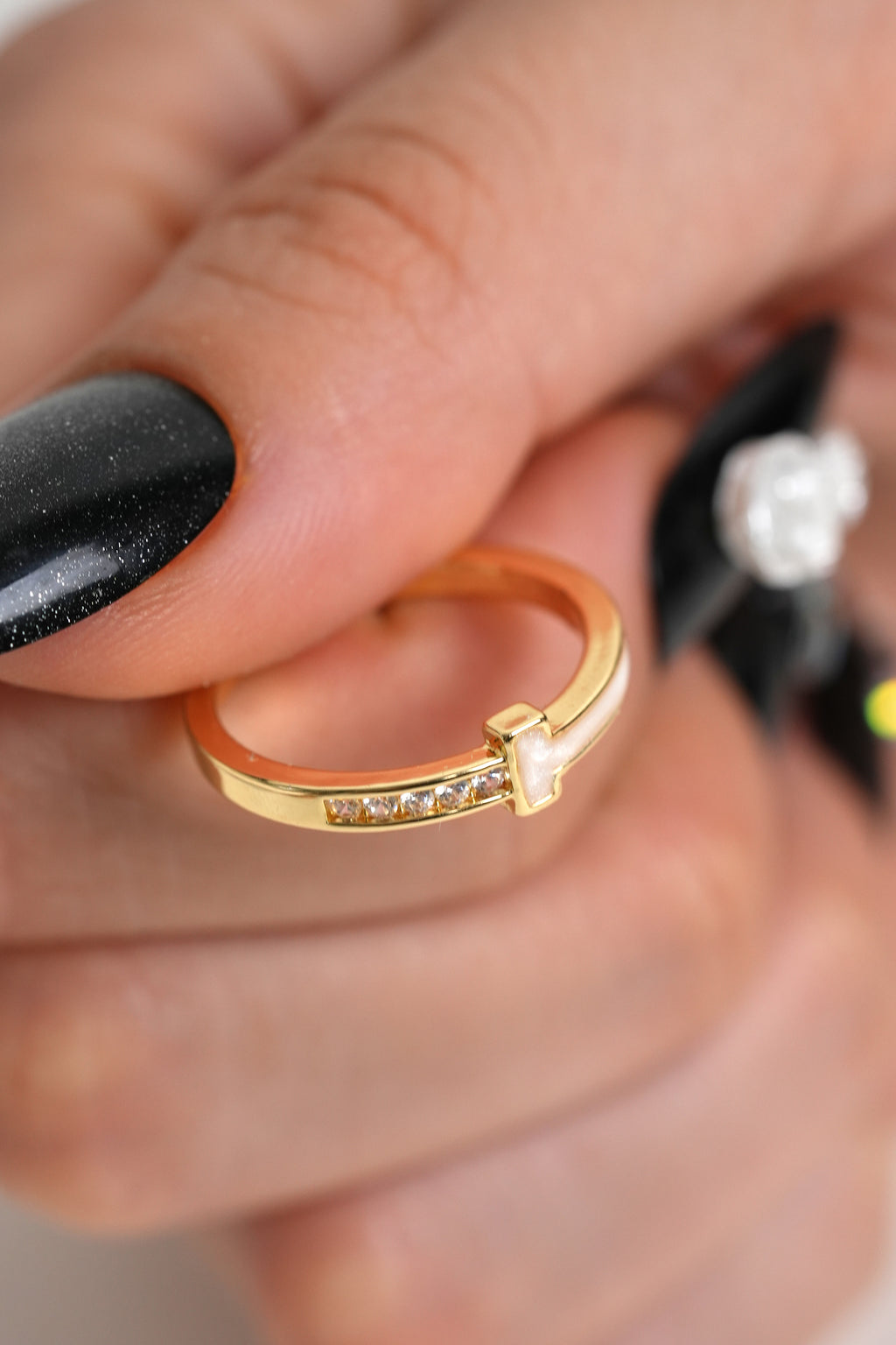 Sedef İmzası 14K Altın Kaplama Vintage Yüzük