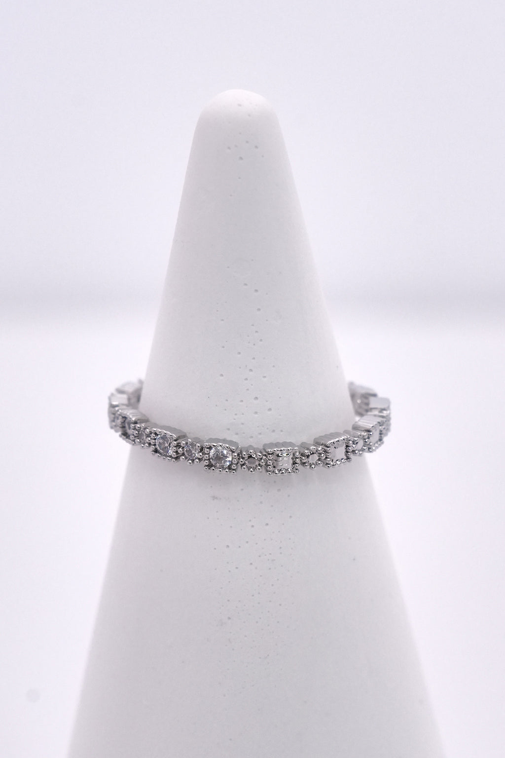 Kristal Blok Eklem Stainless Yüzük