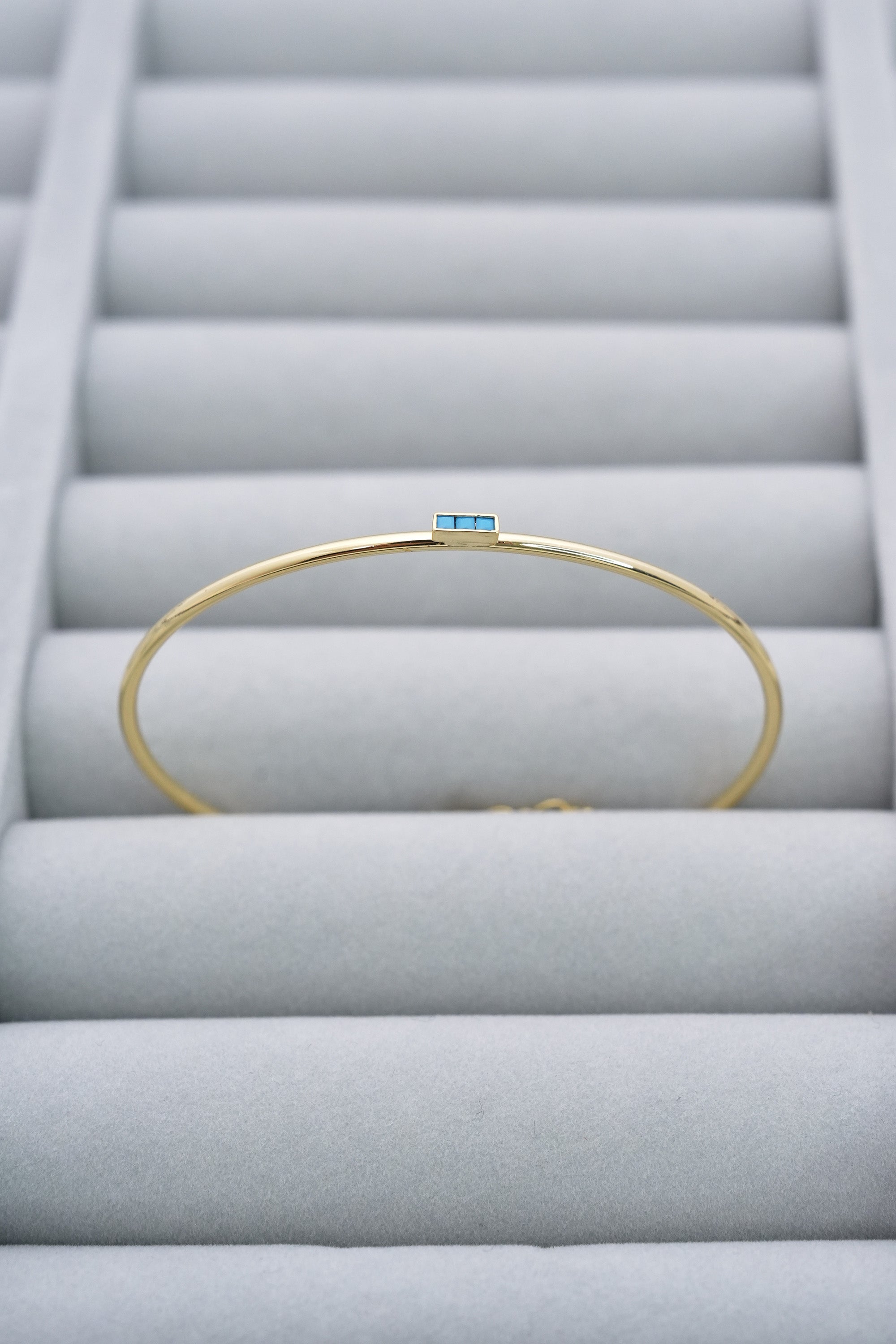 Baget Çizgi 14K Altın Kaplama Luxe Bileklik