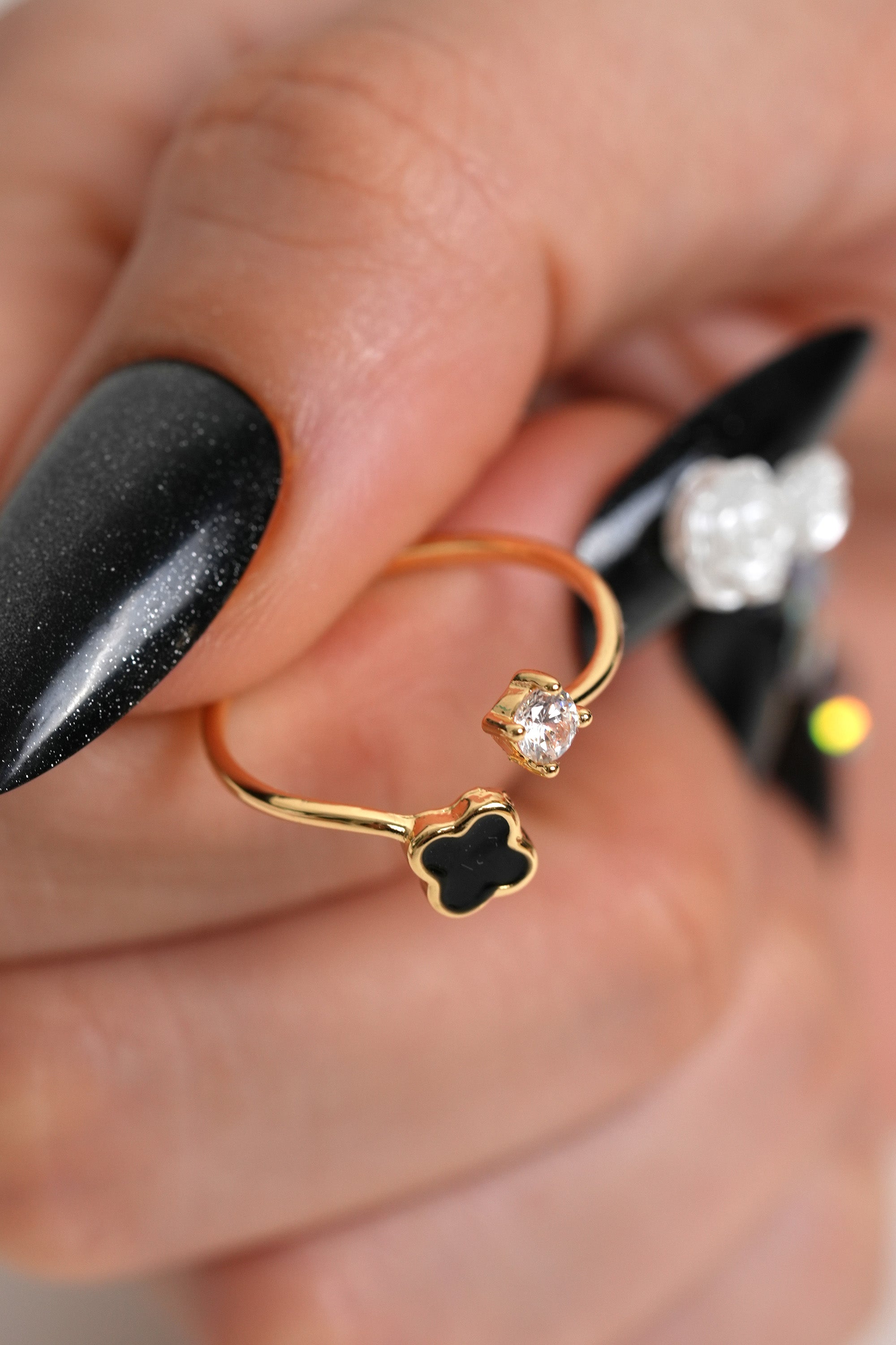 Gece Tılsımı 14K Altın Kaplama Vintage Yüzük