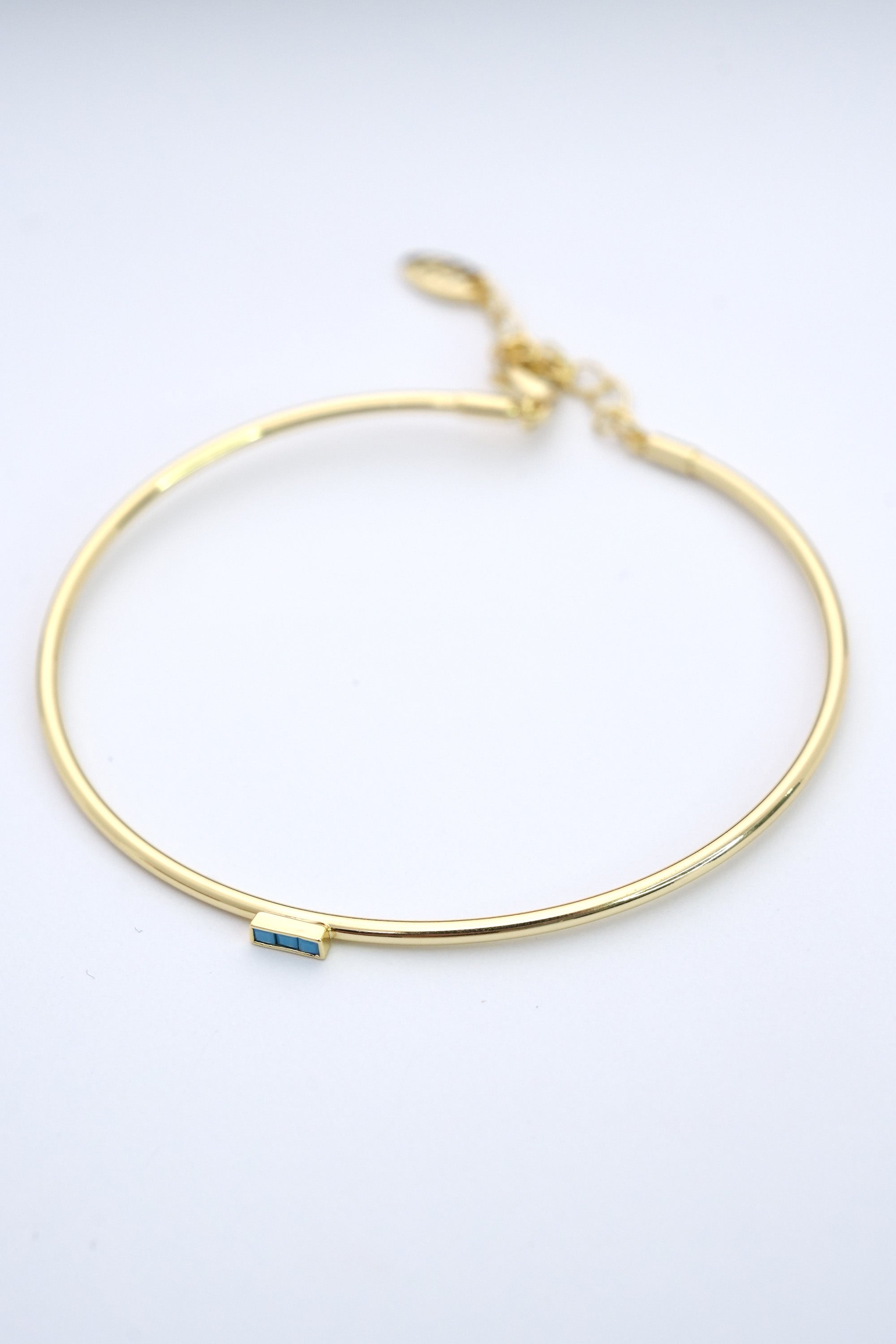 Baget Çizgi 14K Altın Kaplama Luxe Bileklik