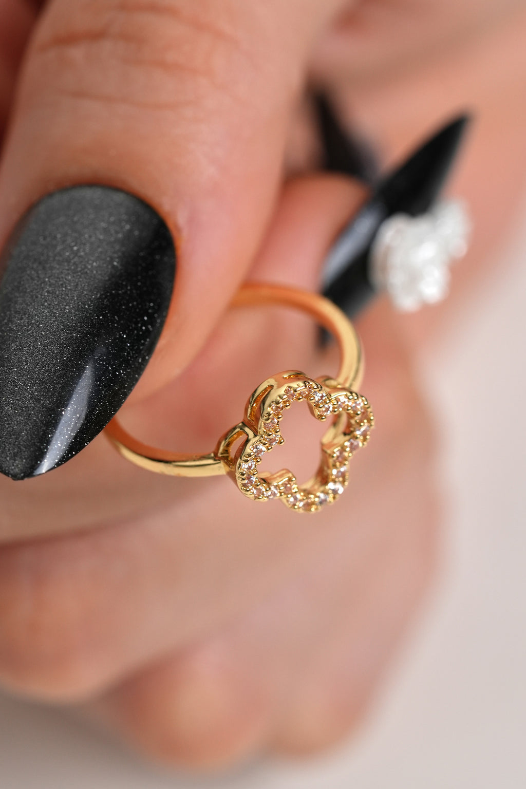 Şans Dokunuşu 14K Altın Kaplama Vintage Yüzük