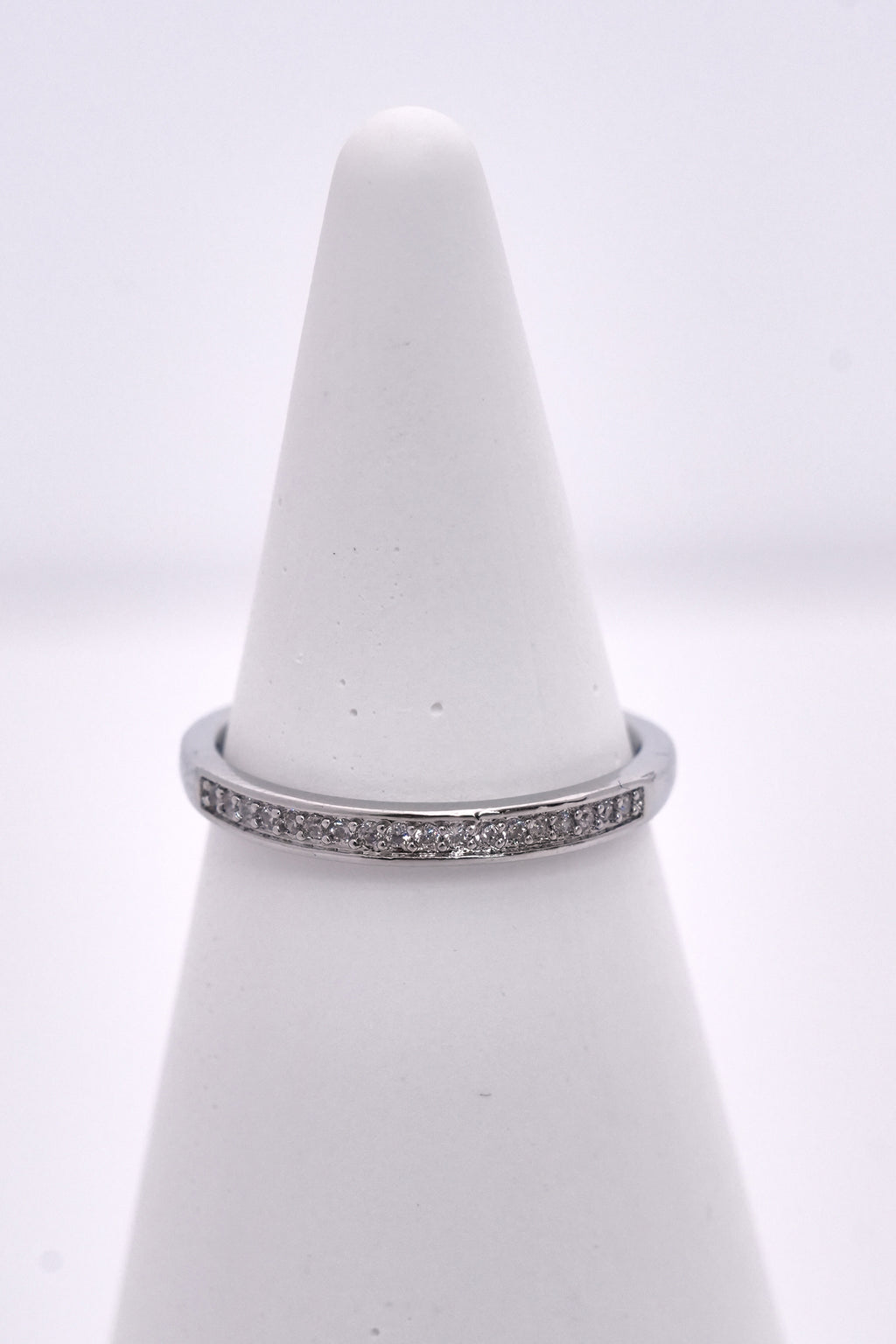 Kristal Şerit Eklem Stainless Yüzük