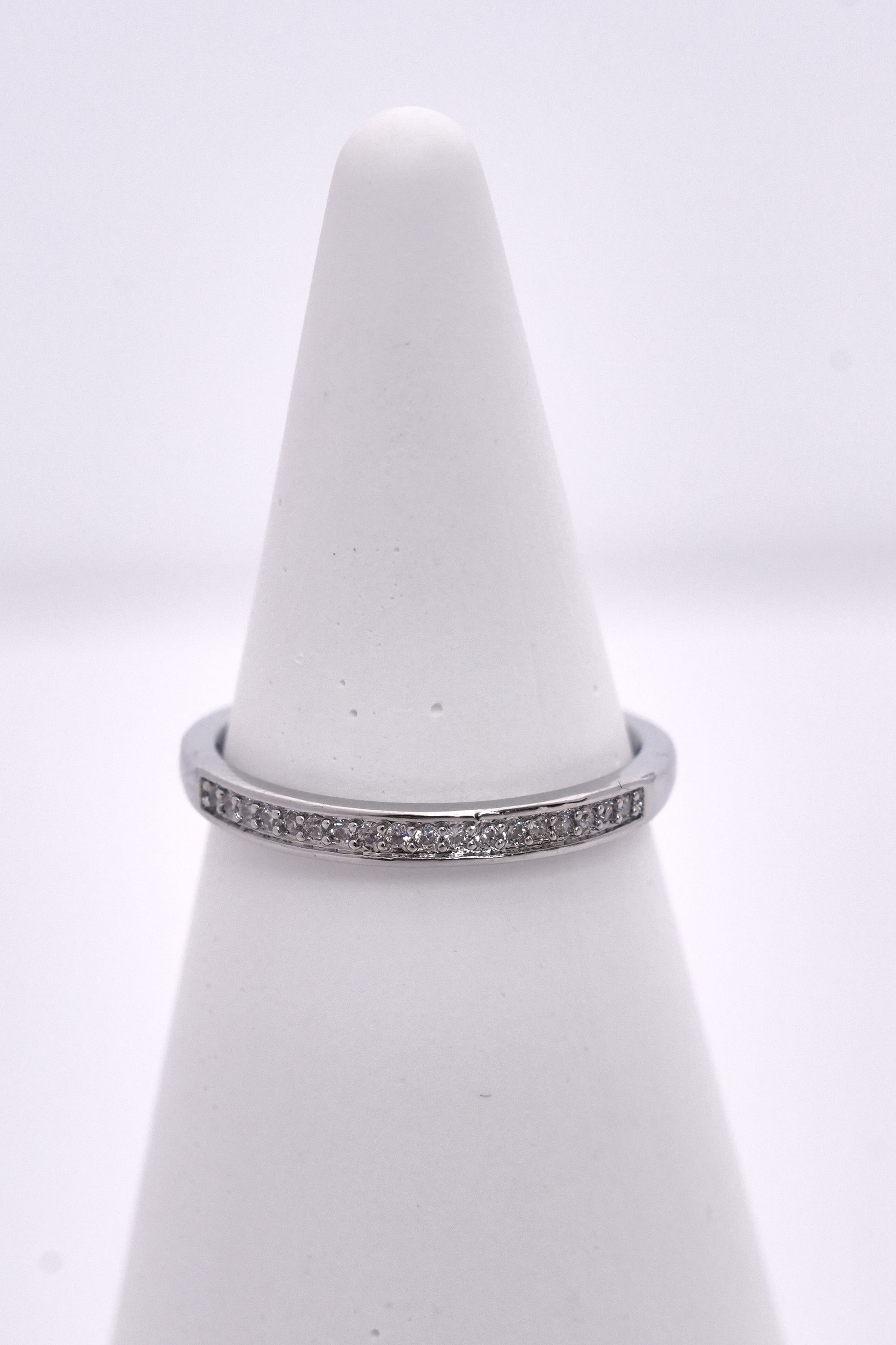 Kristal Şerit Eklem Stainless Yüzük