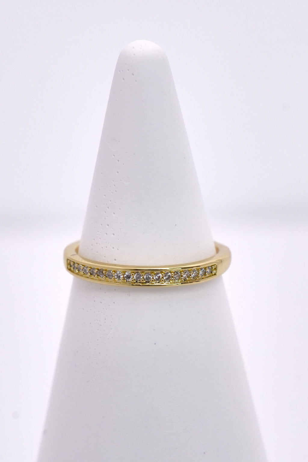 Kristal Şerit Eklem Stainless Yüzük