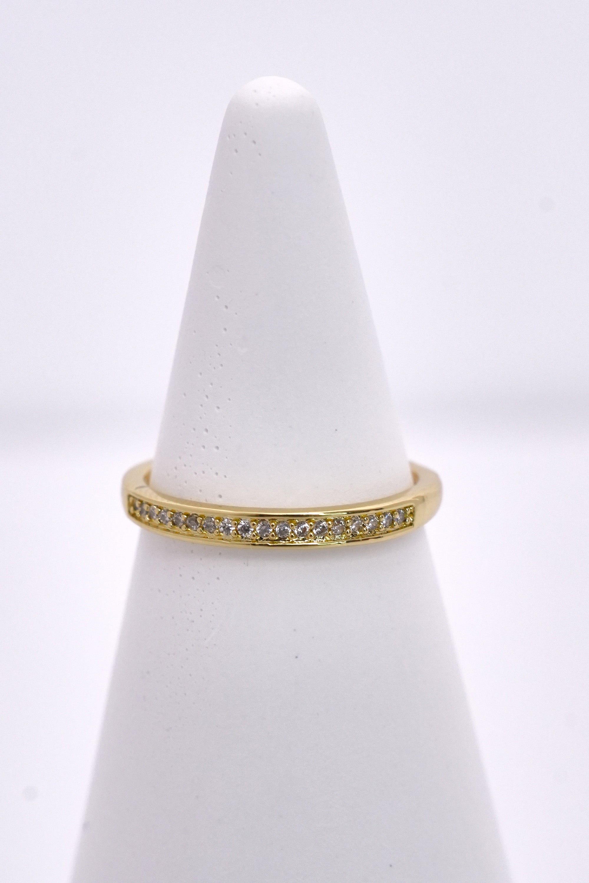 Kristal Şerit Eklem Stainless Yüzük