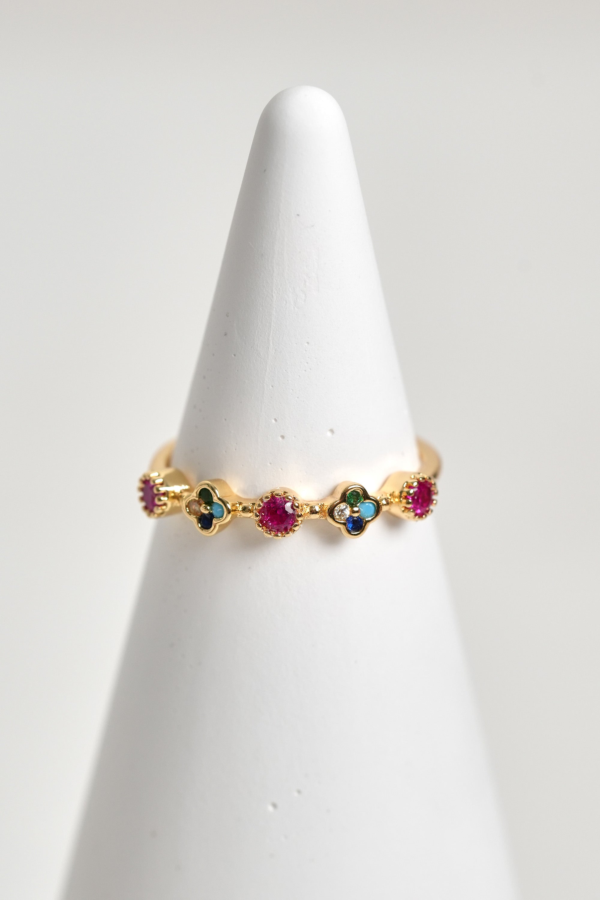 Konfeti Işıltısı 14K Altın Kaplama Vintage Yüzük