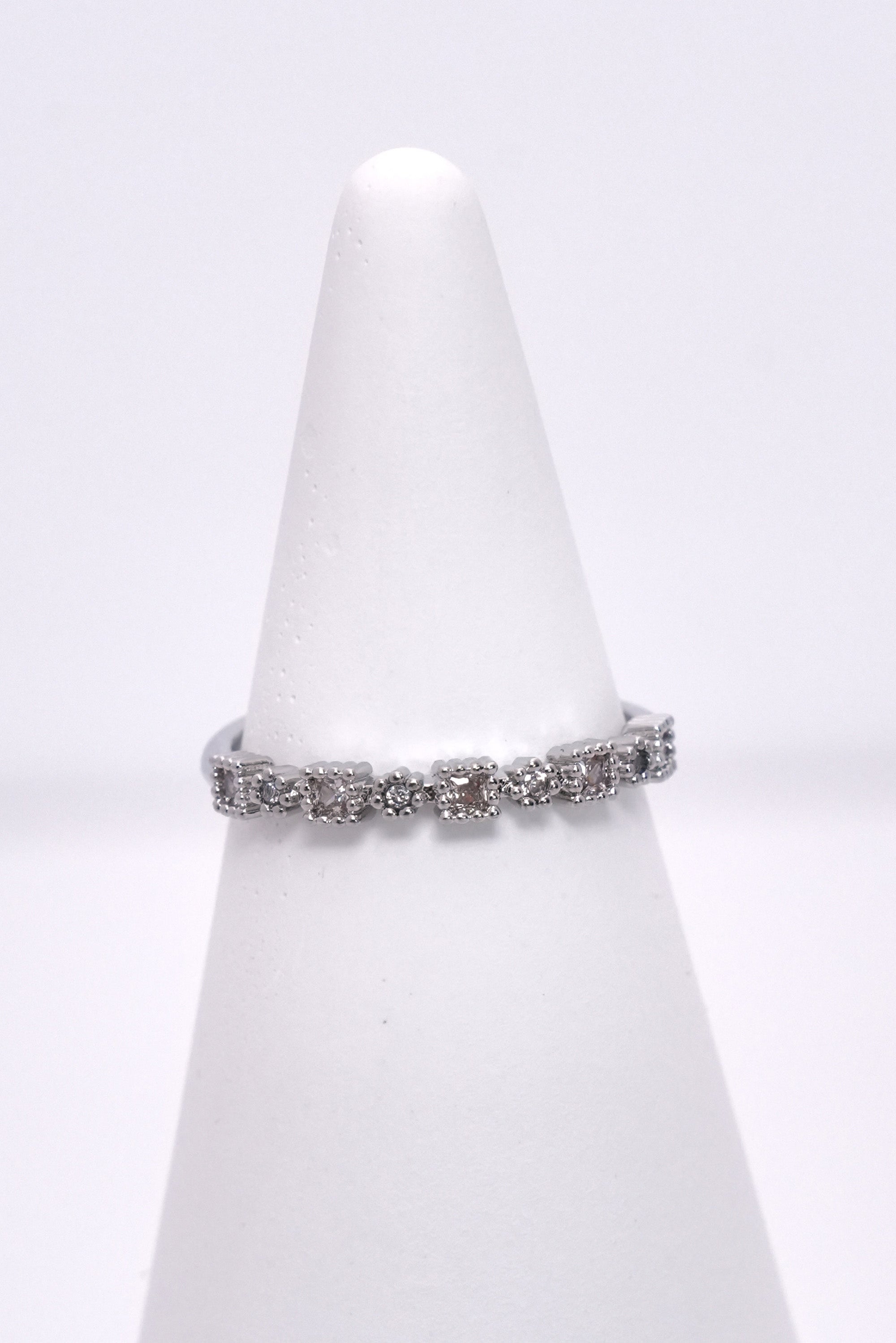 Kristal Satranç Eklem Stainless Yüzük