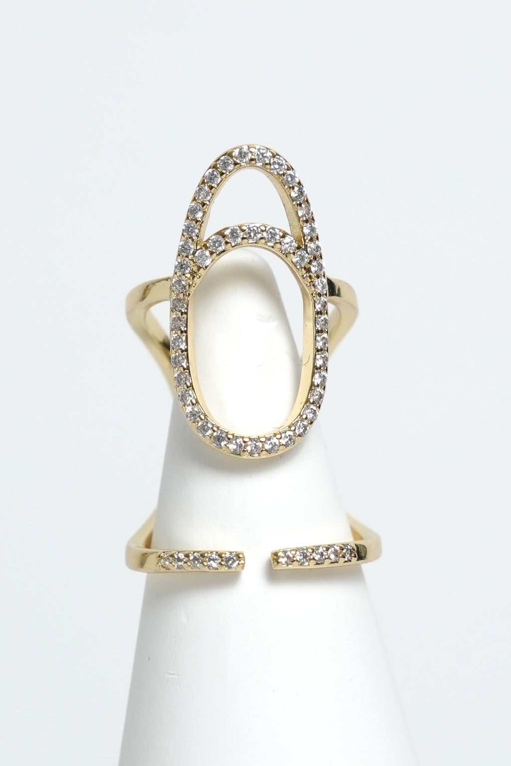 İkili Aura Tırnak Stainless Yüzük