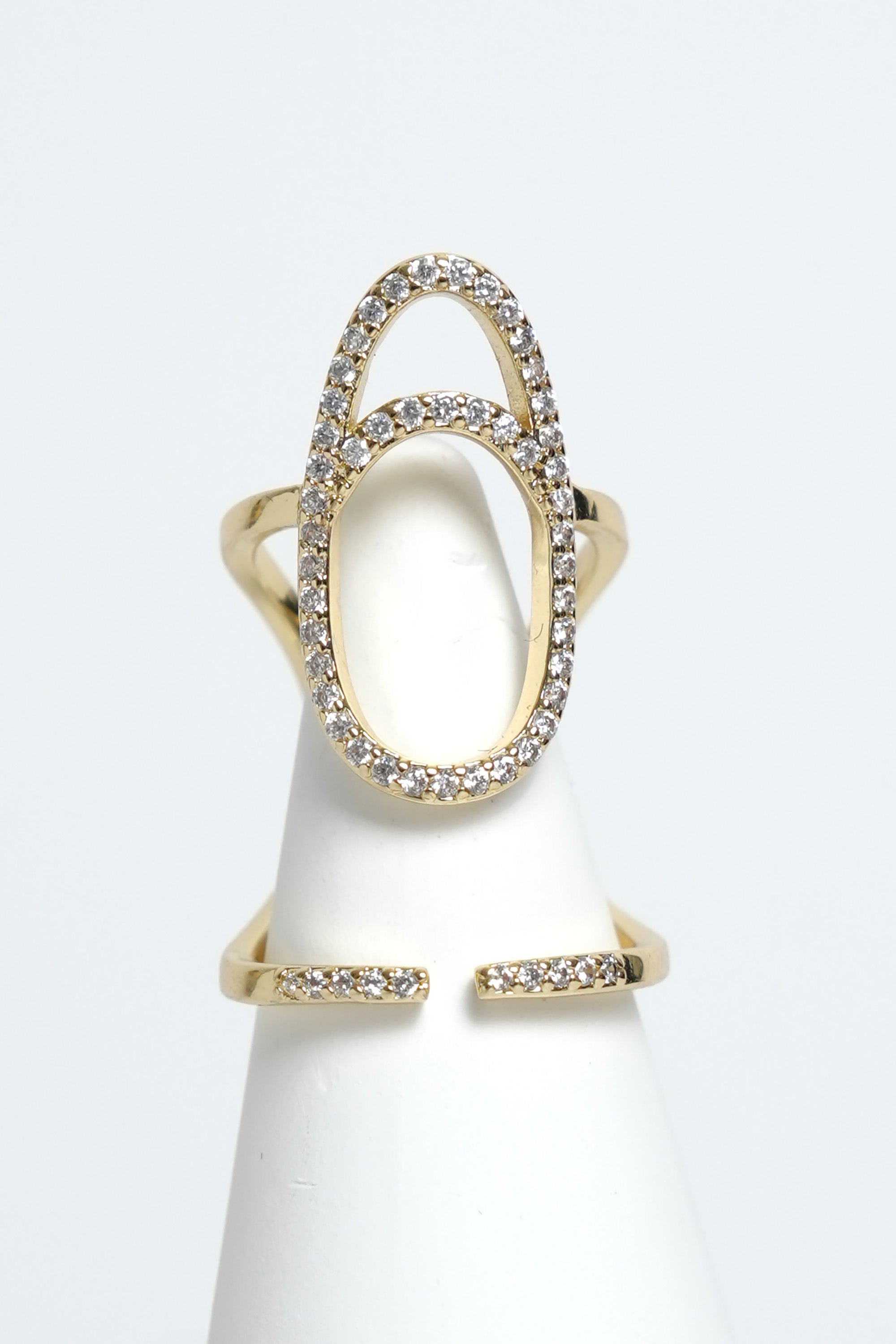 İkili Aura Tırnak Stainless Yüzük