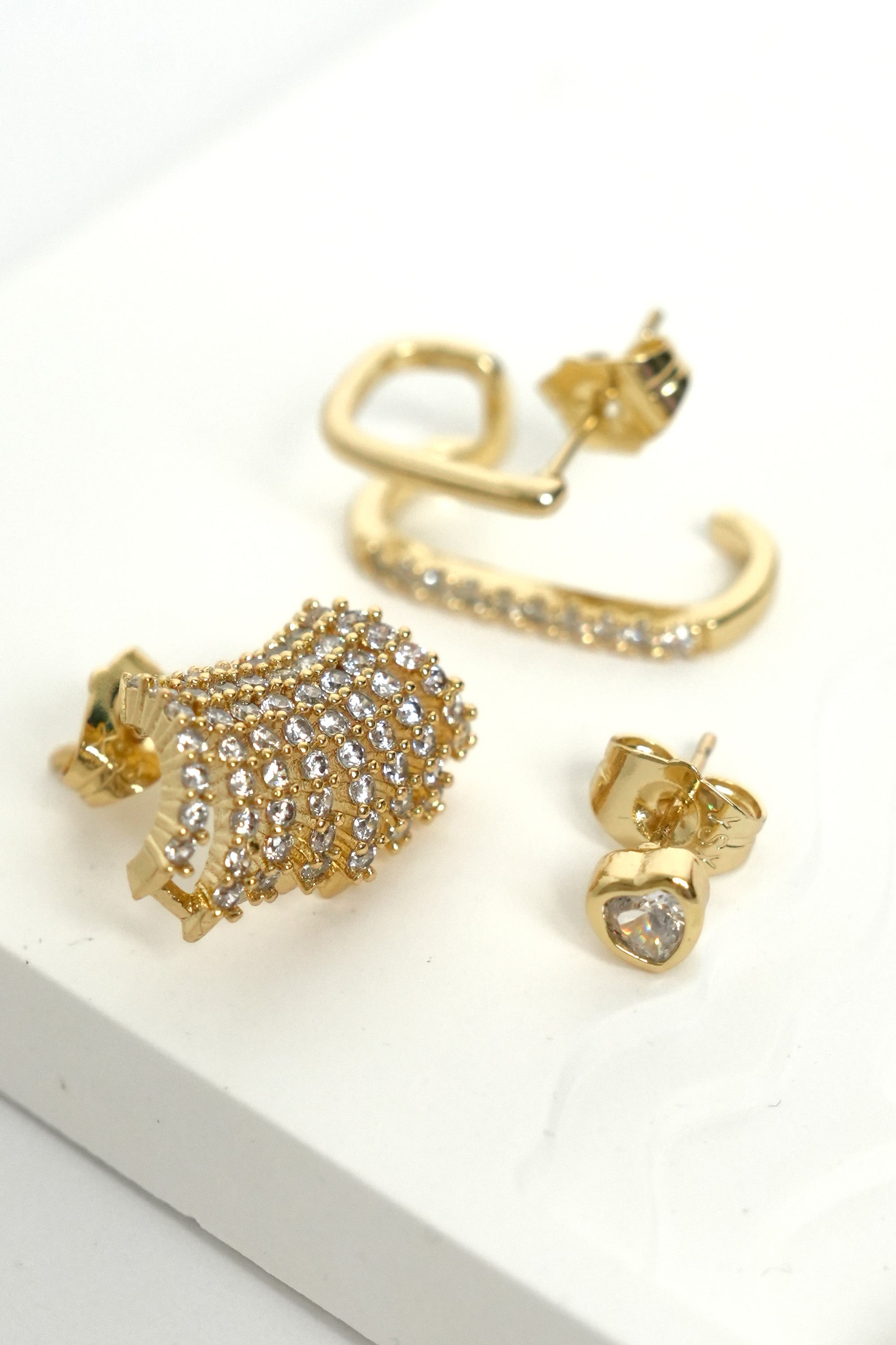 Kristal Zırh Çoklu Luxe Küpe