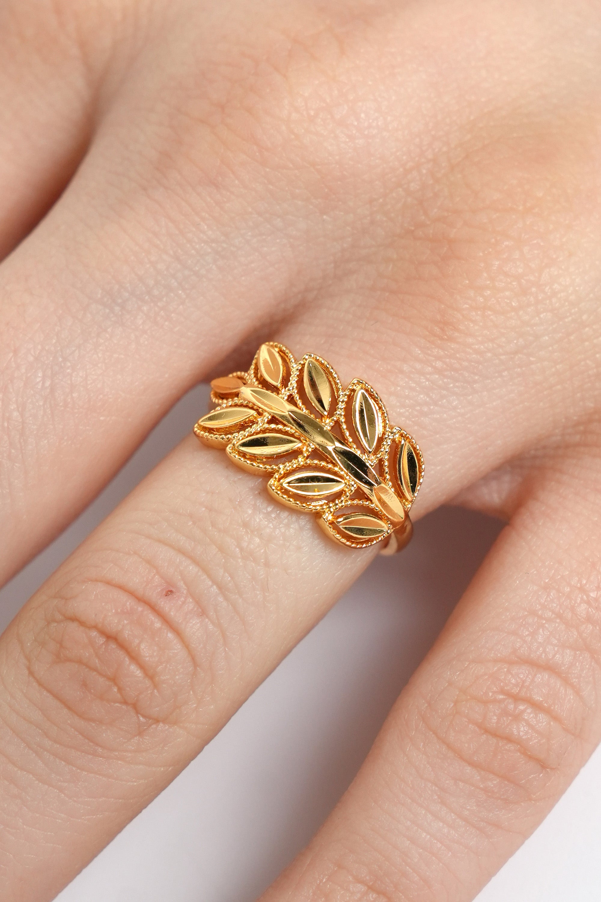 Altın Işık Dizisi 22K Altın Kaplama Yüzük