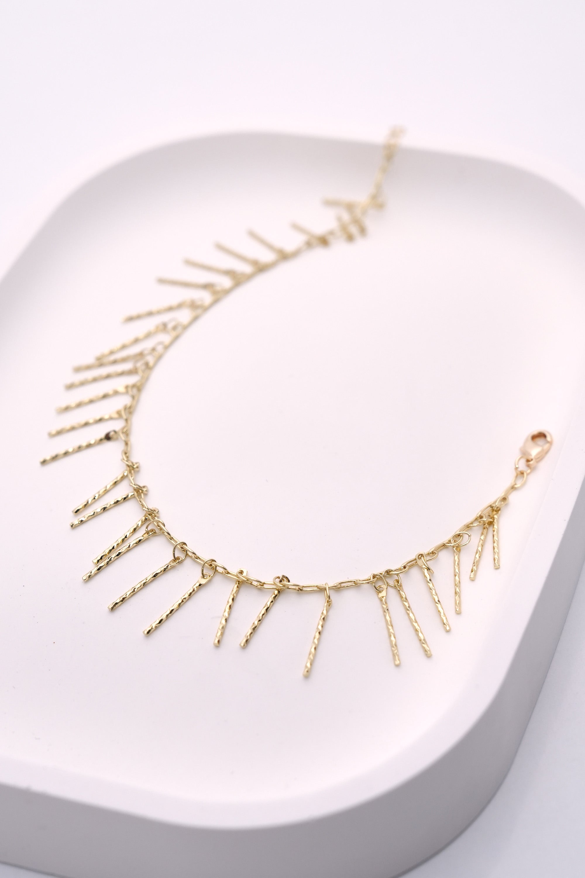 Ritmik Saçak 14K Altın Kaplama Luxe Halhal