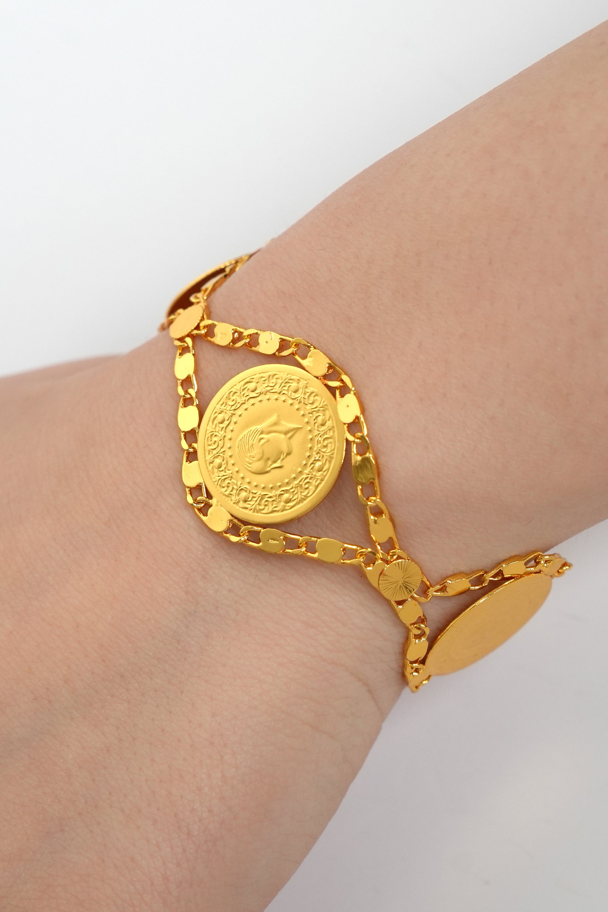 Cumhuriyet Bağı 22K Altın Kaplama Bileklik