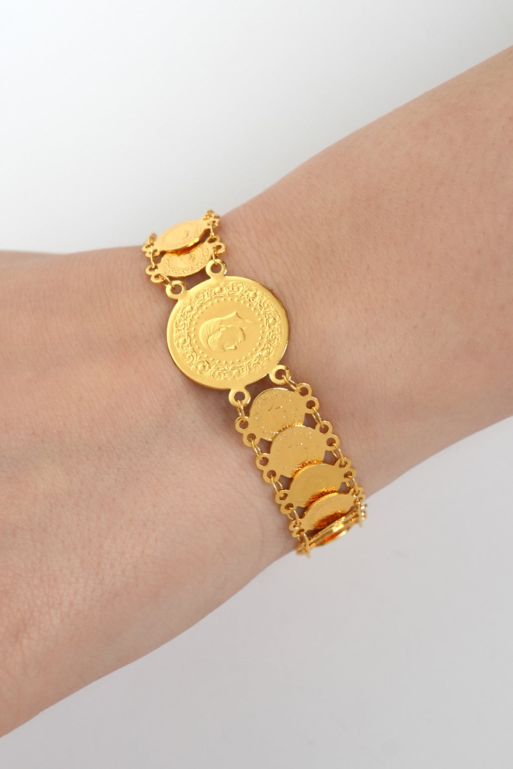 Ata Mührü Zinciri 22K Altın Kaplama Bileklik