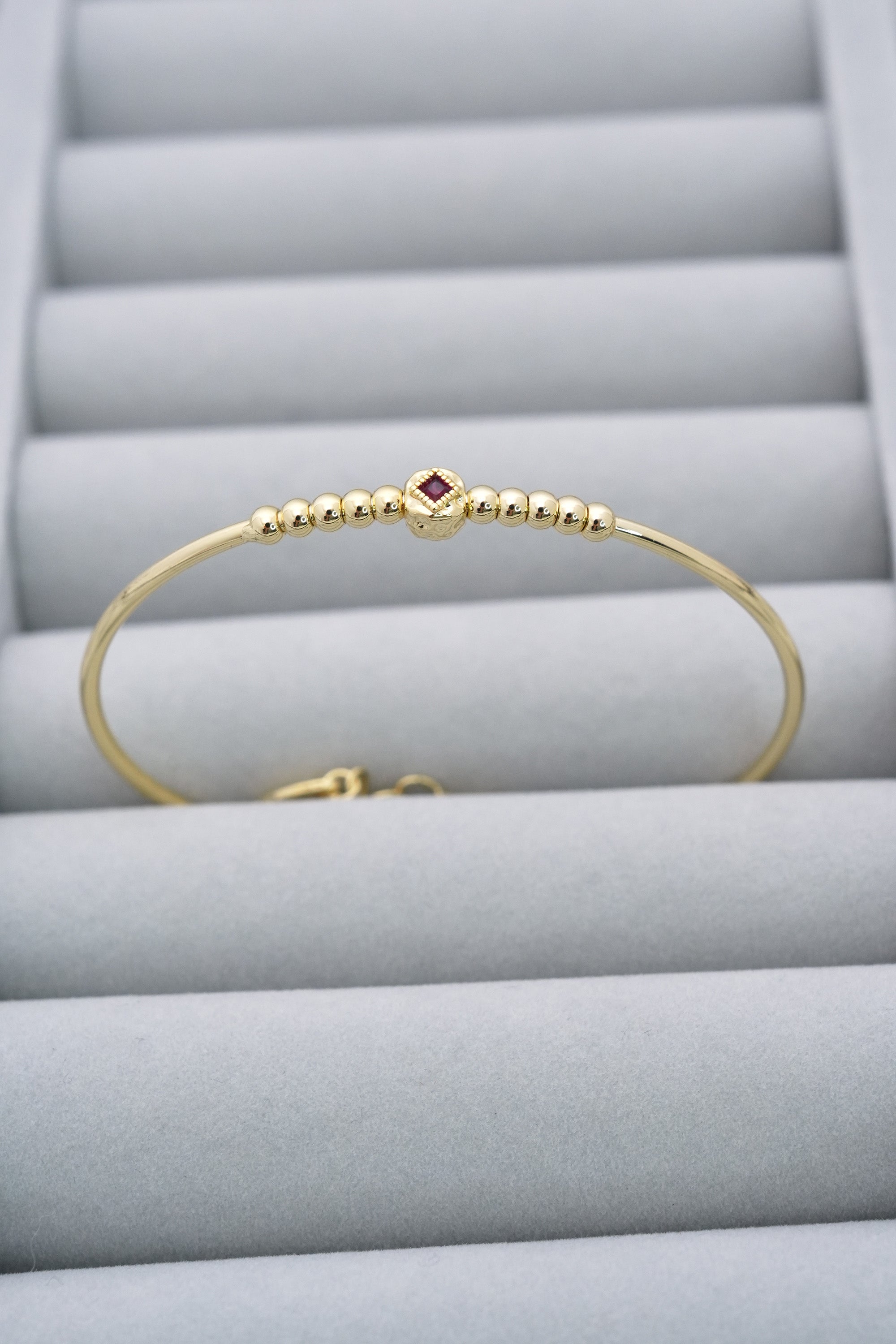 Yakut İmza 14K Altın Kaplama Luxe Bileklik