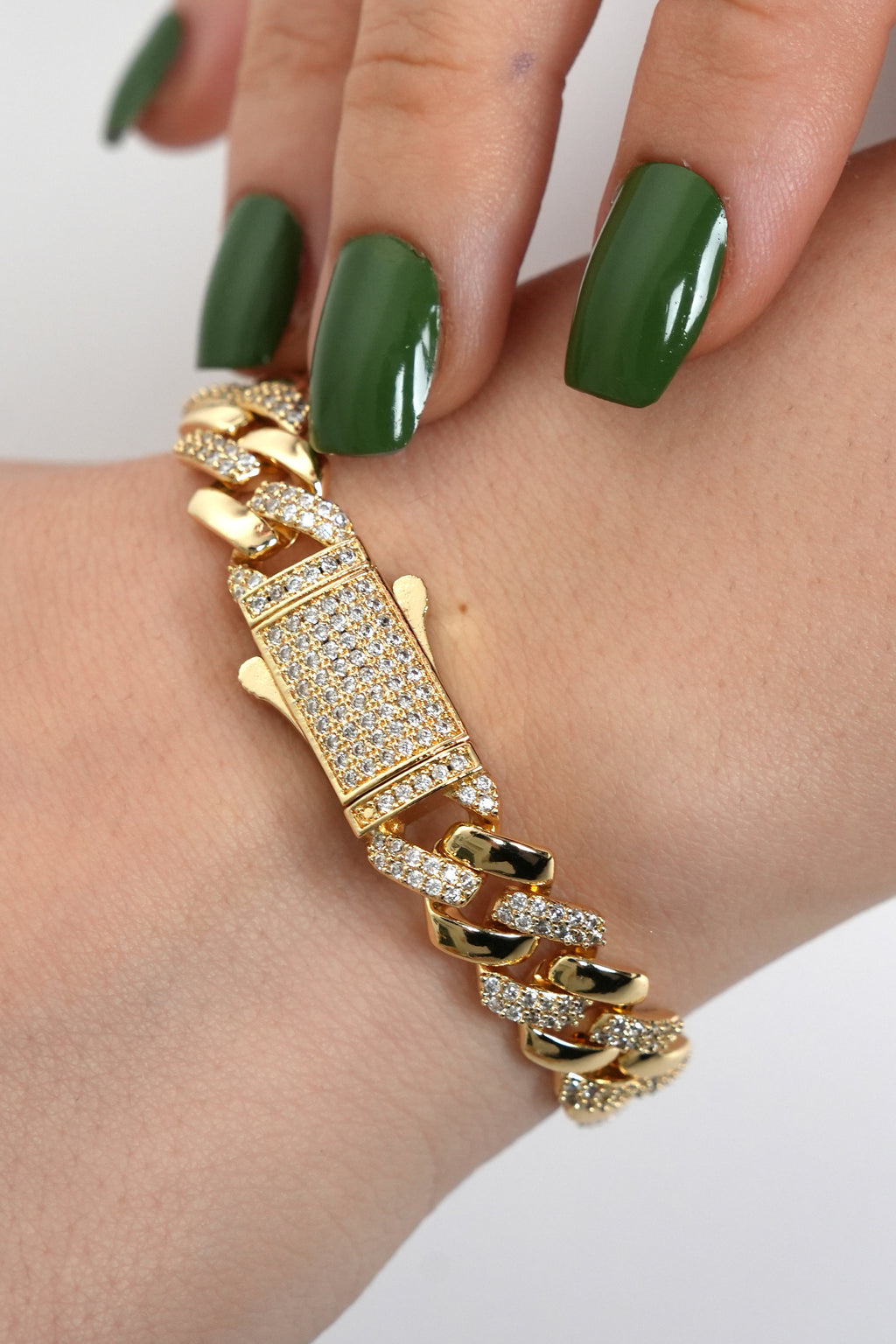 Elmas Akışı 22K Altın Kaplama Bileklik