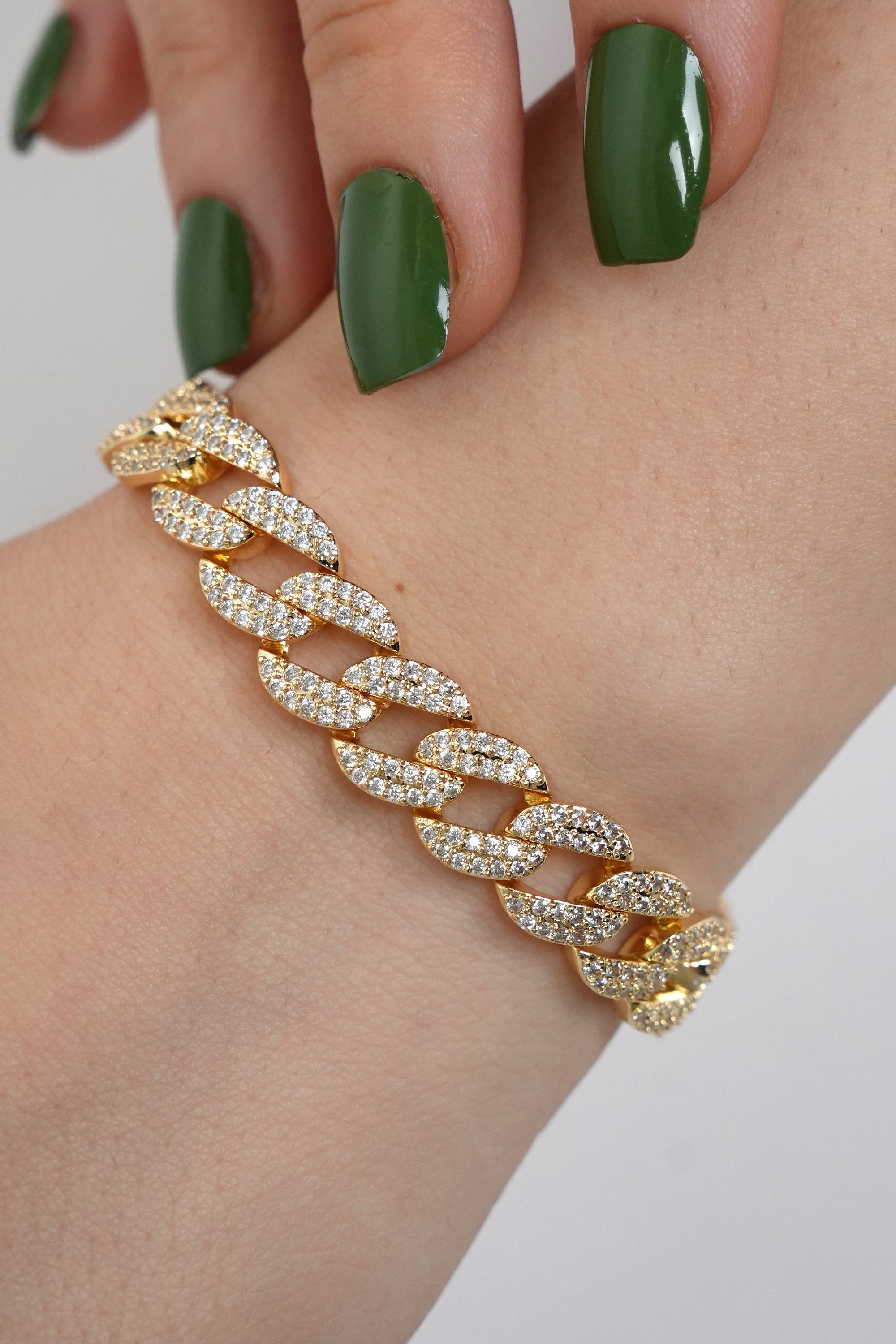 Işıltı Zinciri Gurmet 22K Altın Kaplama Bileklik