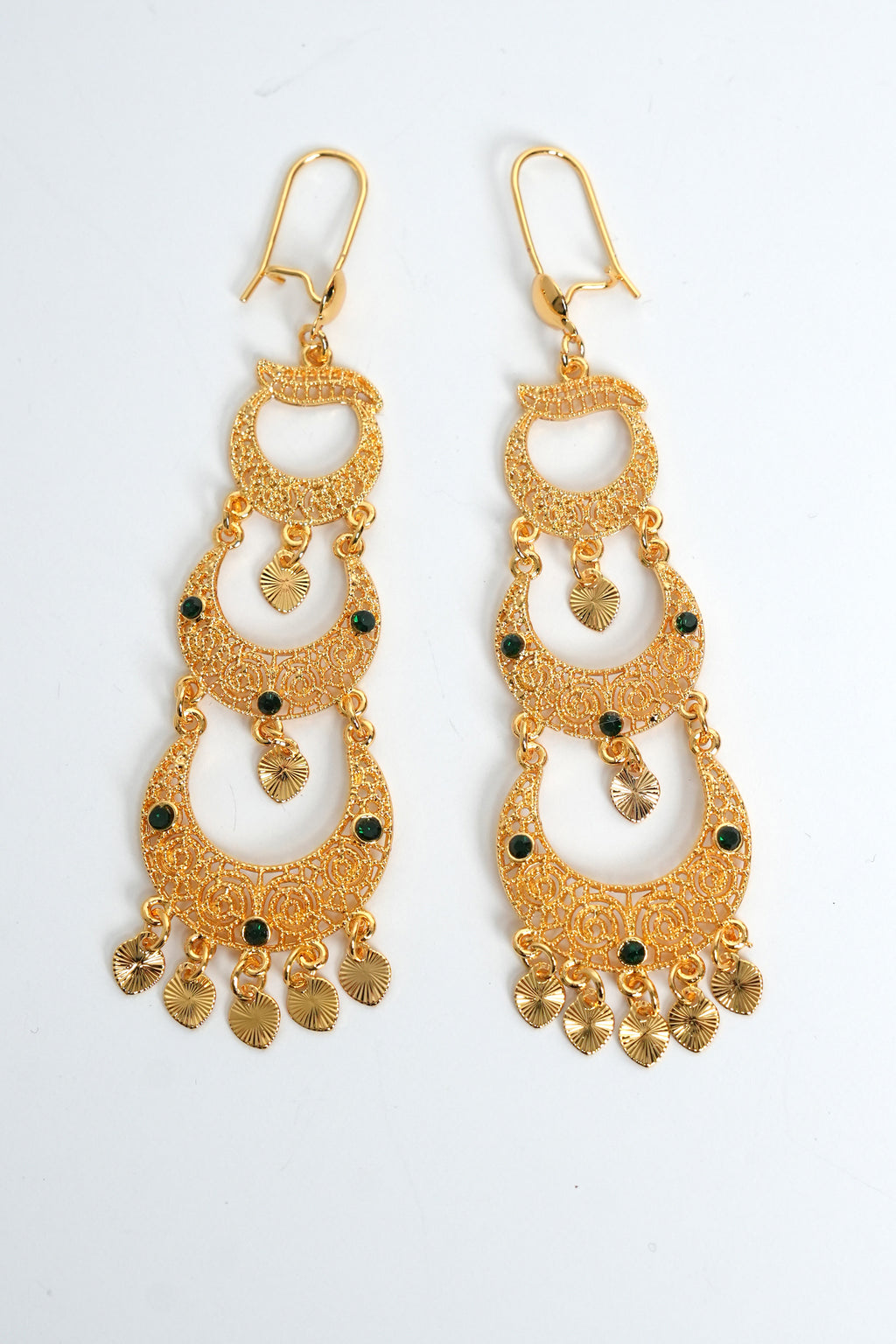 Saray Işığı Telkâri 22K Altın Kaplama Küpe