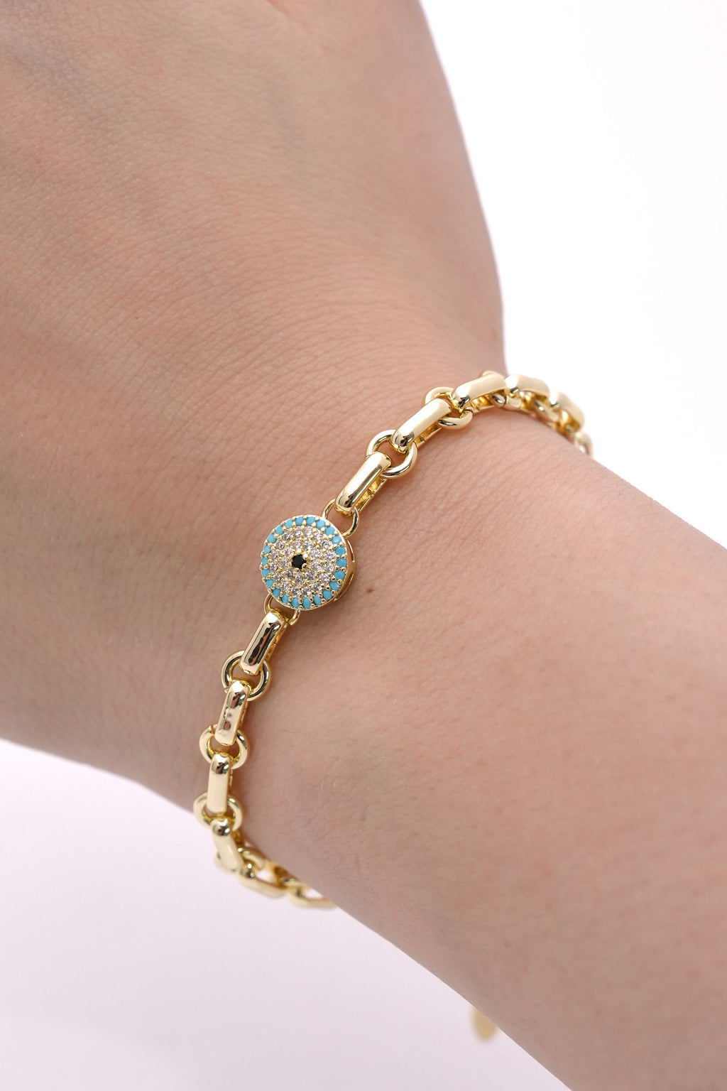 Nazar Atlası 14K Altın Kaplama Luxe Bileklik