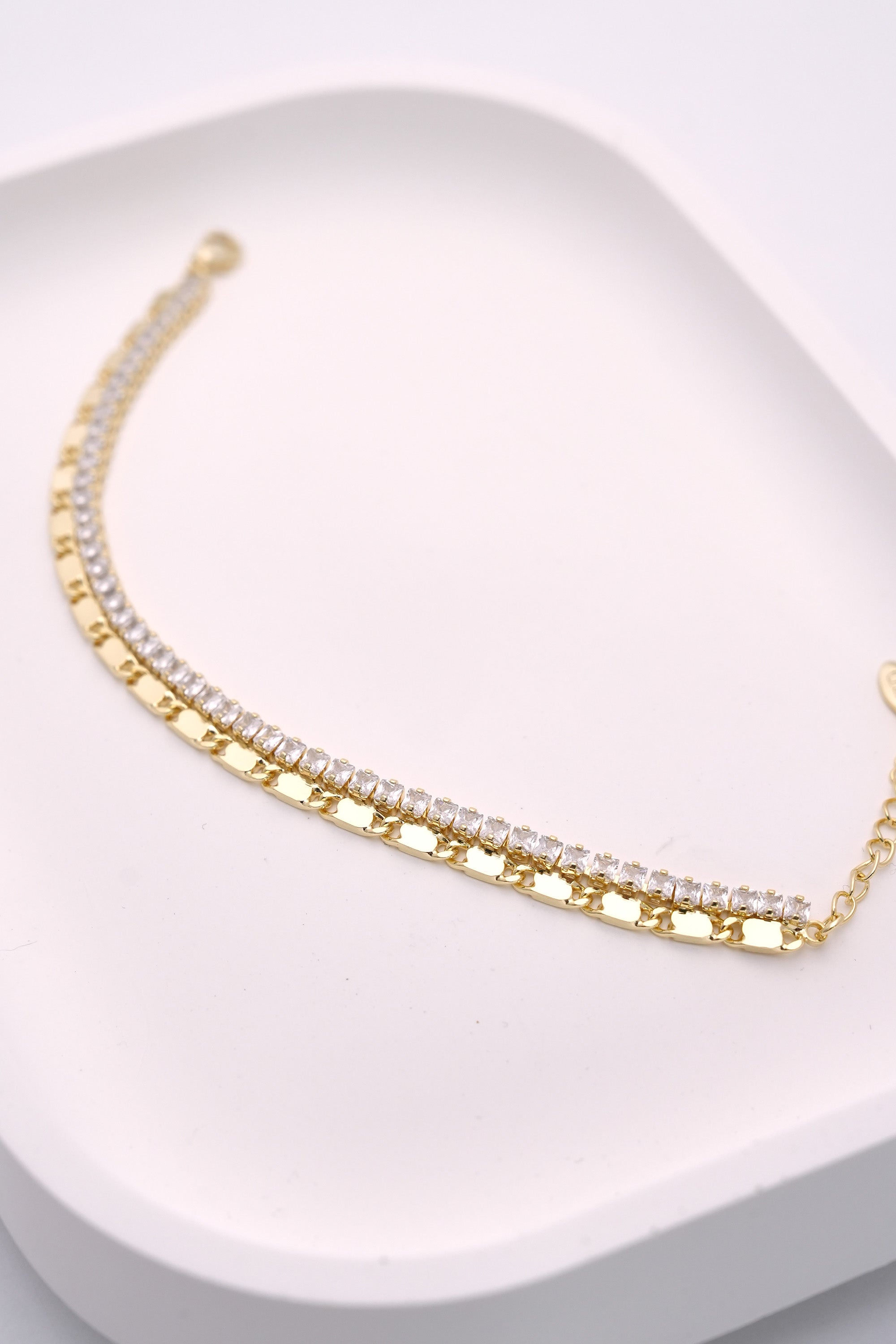 Işıltı Rayı 14K Altın Kaplama Luxe Bileklik