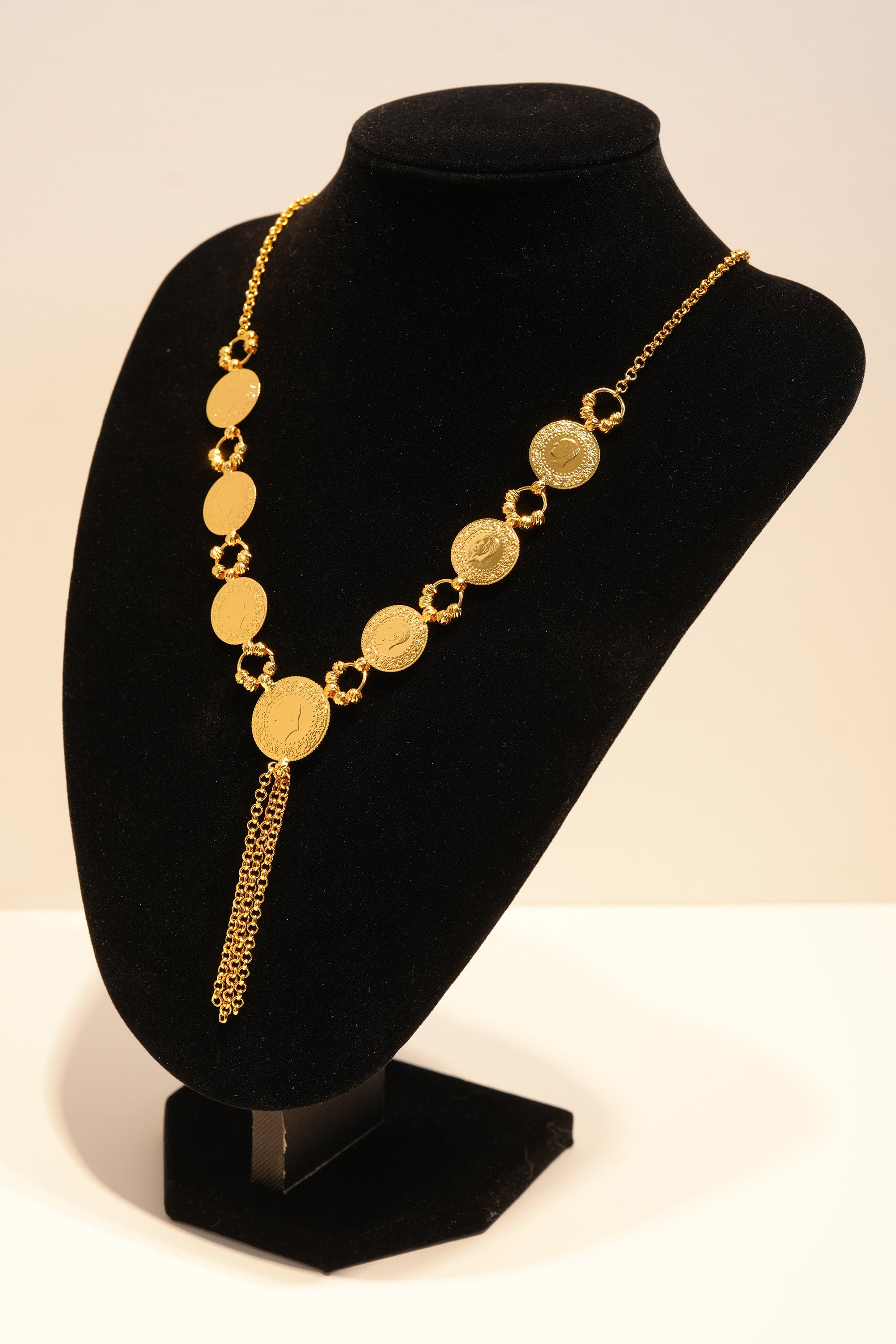 İhtişam Zinciri 22K Altın Kaplama Kolye