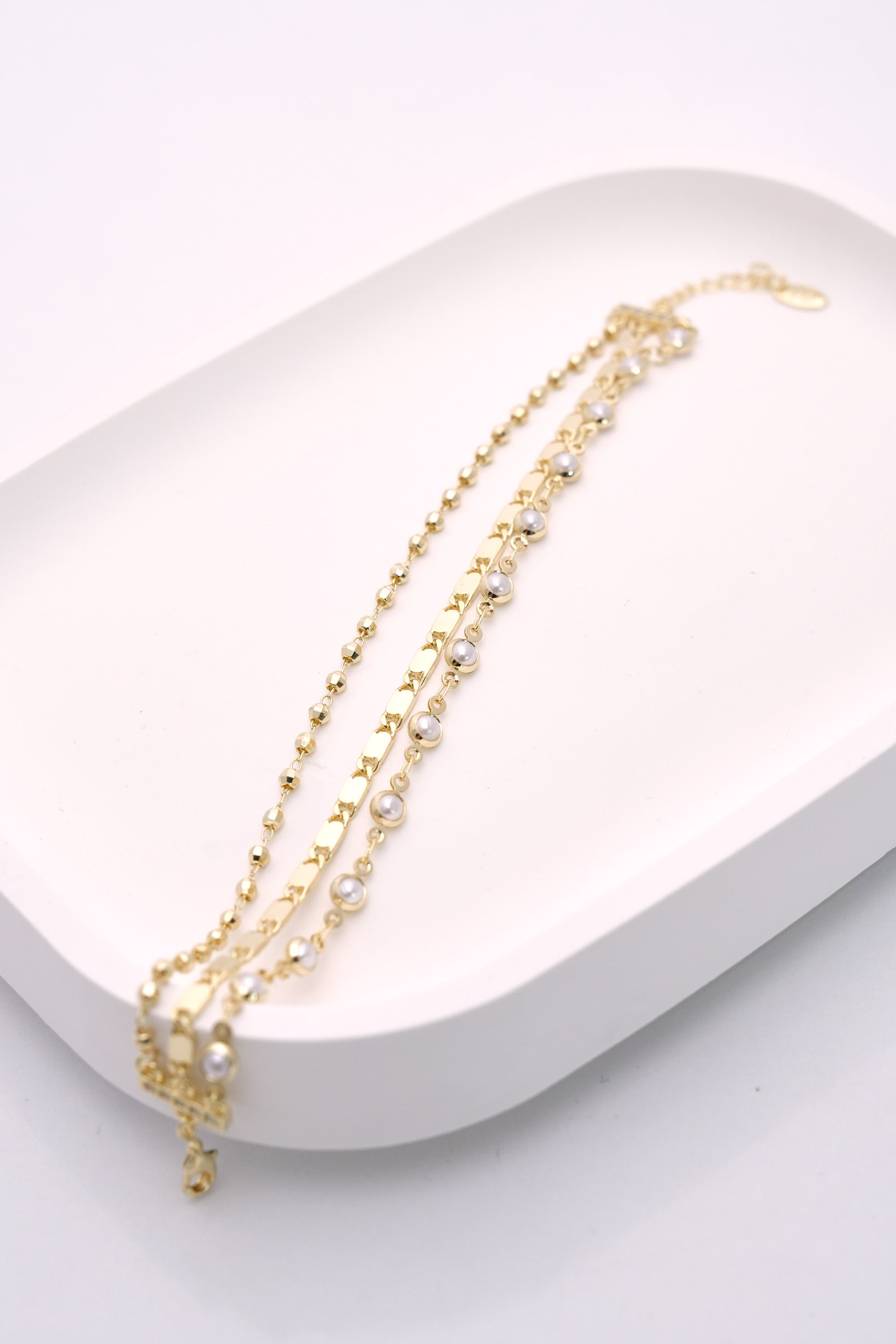 Üçlü Denge 14K Altın Kaplama Luxe Bileklik