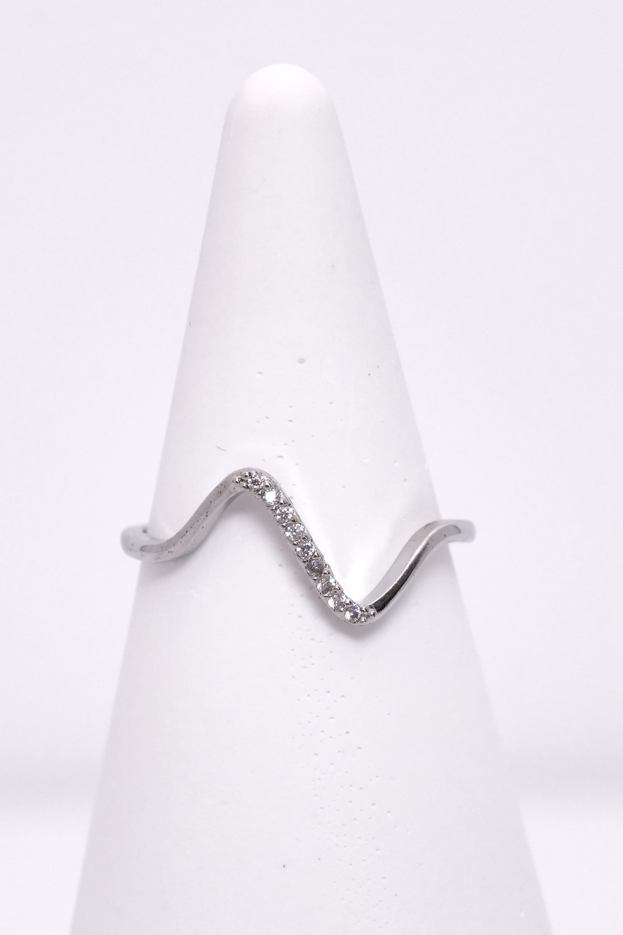 Kristal Dalga Eklem Stainless Yüzük