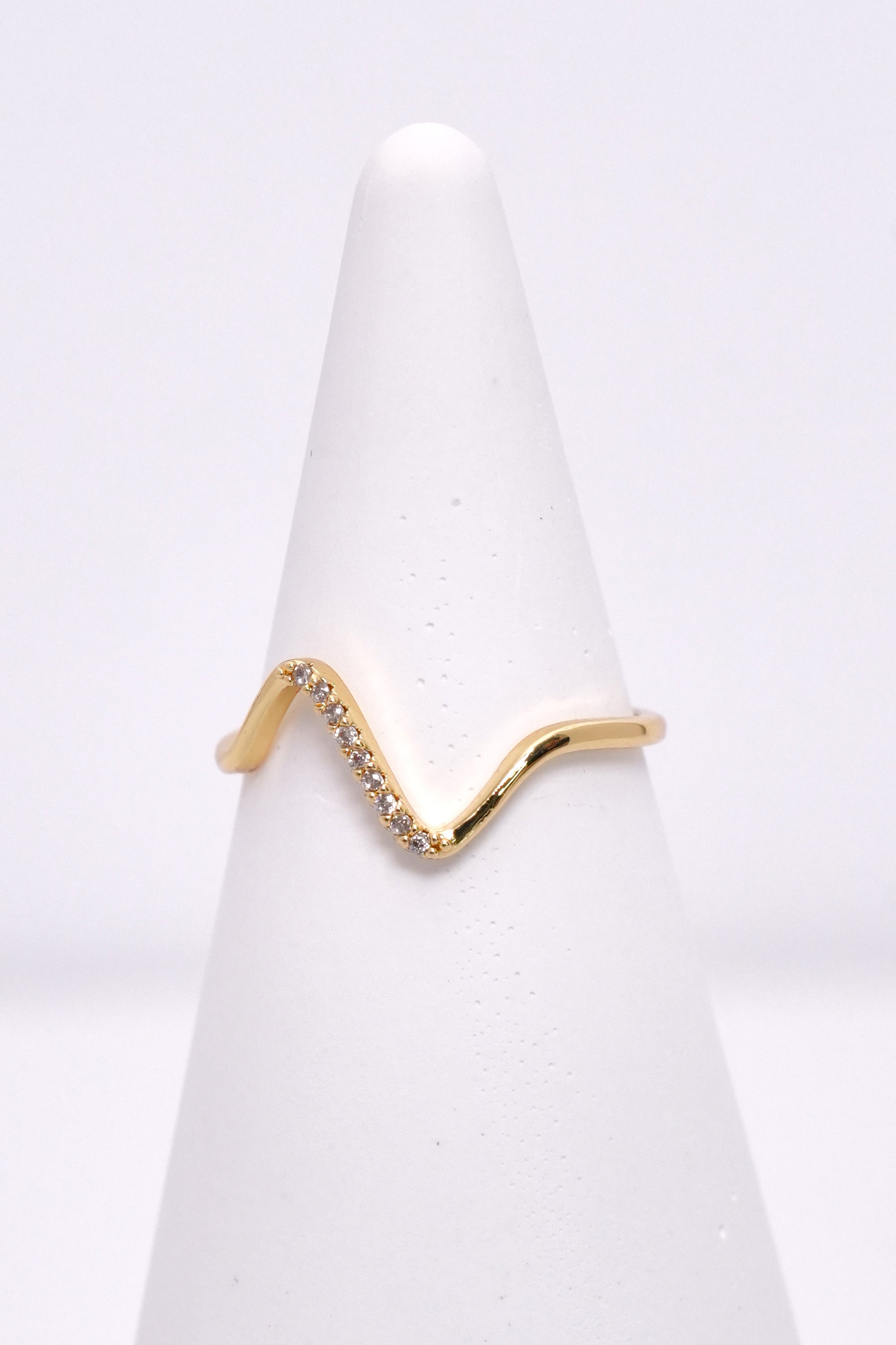 Kristal Dalga Eklem Stainless Yüzük