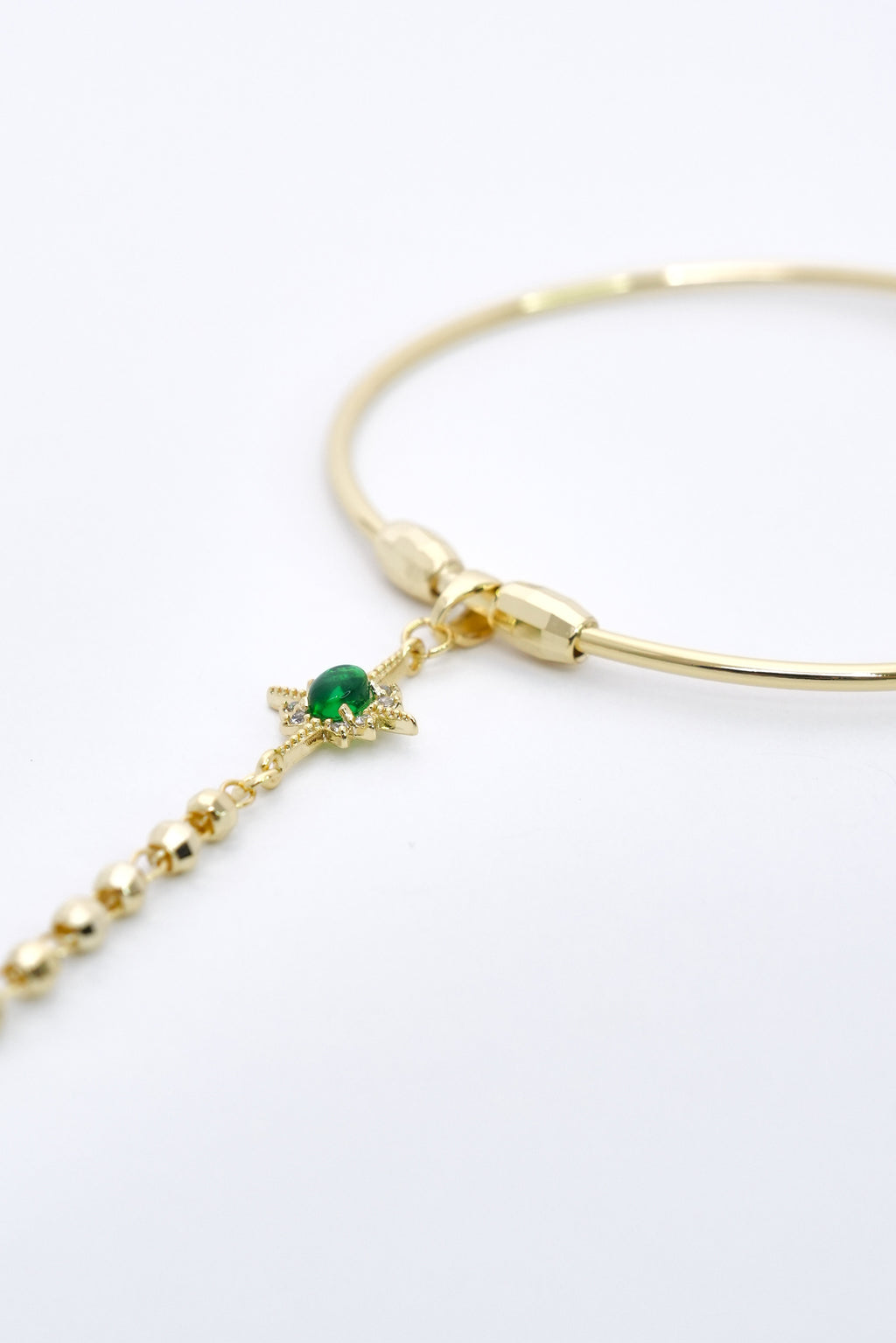 Yeşil Denge 14K Altın Kaplama Şahmeran