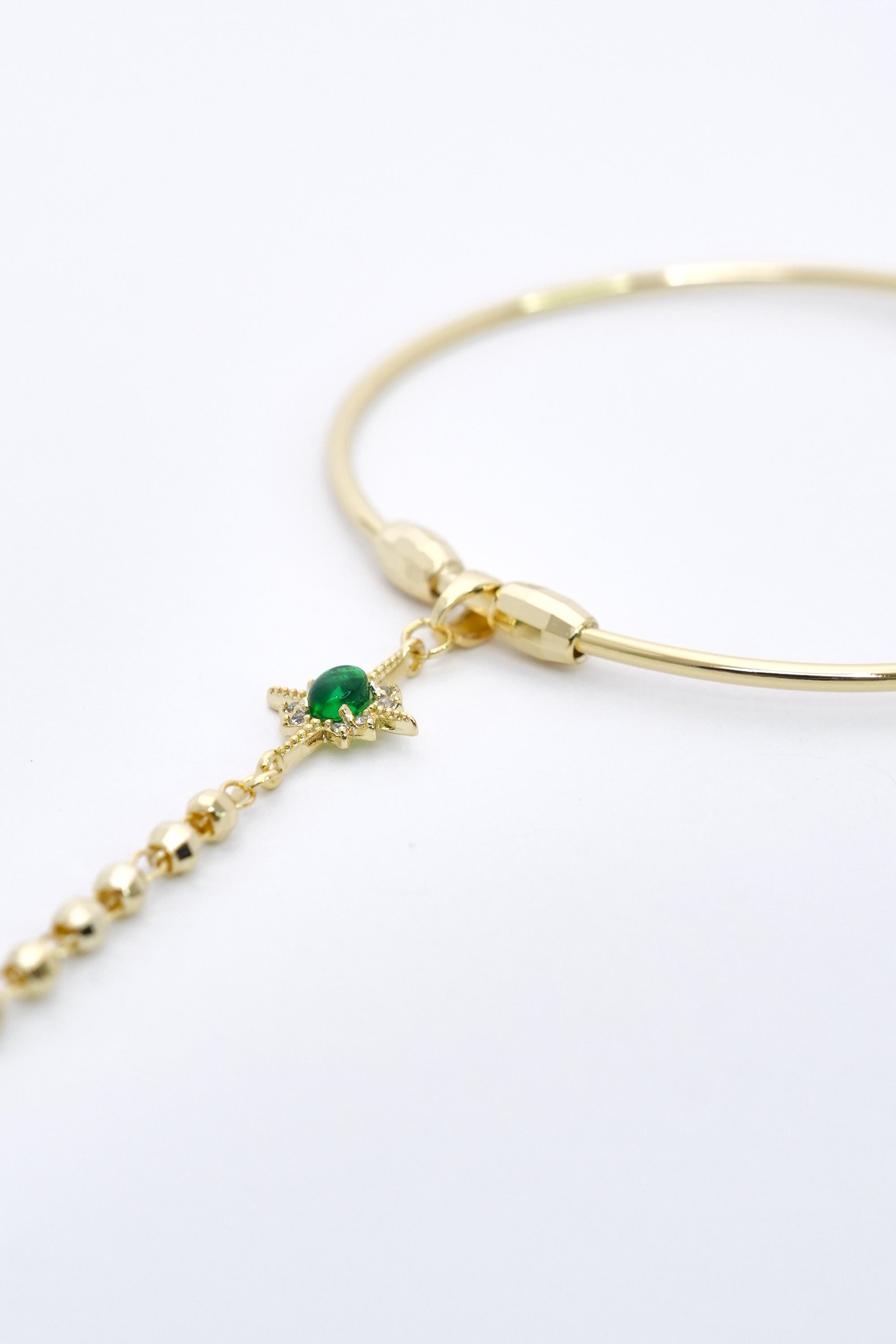 Yeşil Denge 14K Altın Kaplama Şahmeran