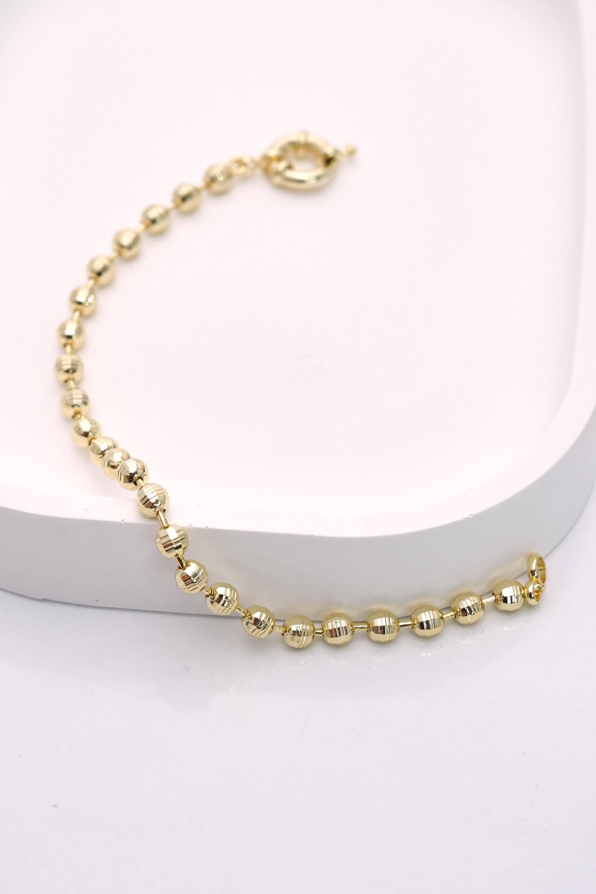 Altın Boncuk 14K Altın Kaplama Luxe Bileklik